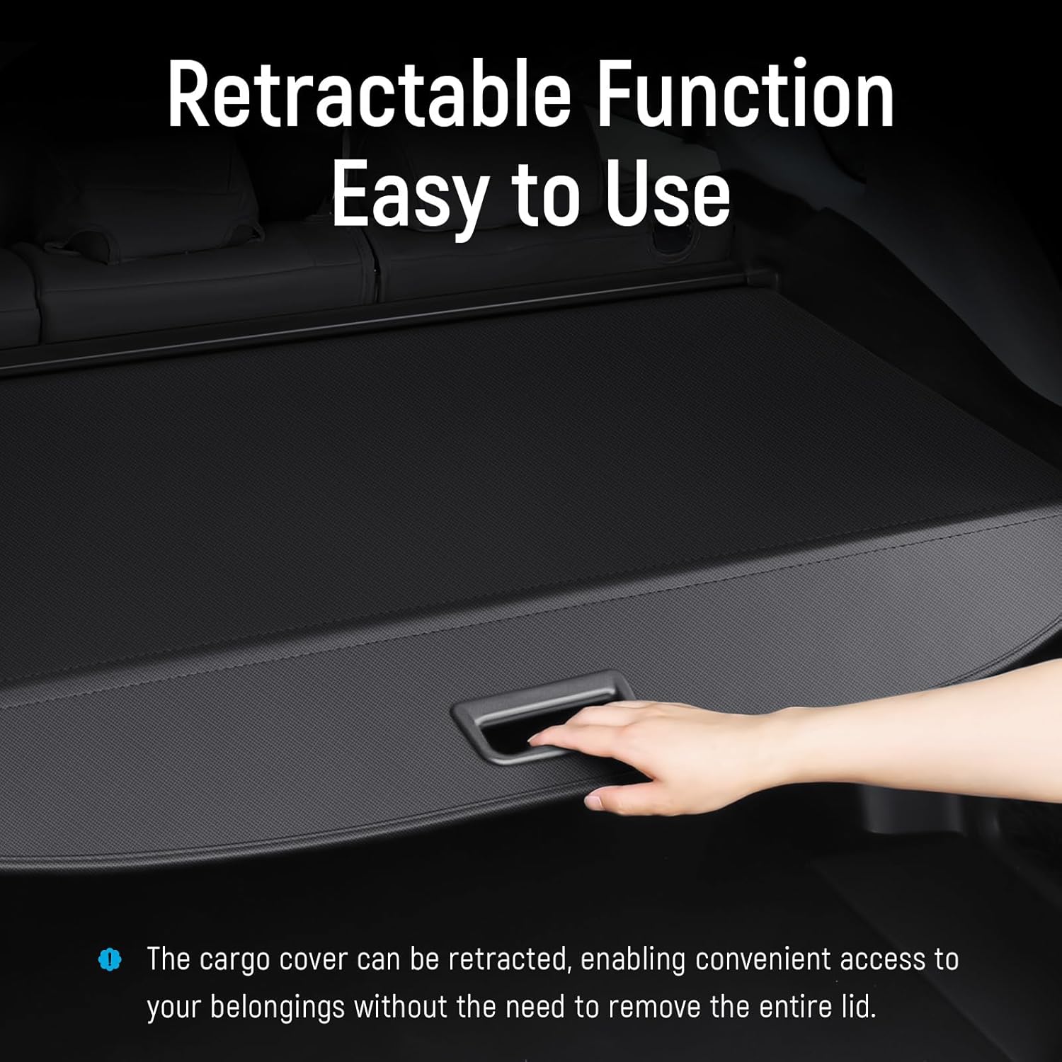 Cargo Cover Compatible with Honda CRV 2026 2025 2024 2023 Hybrid (Include HEV) Accessories Canvas Texture Retractable Trunk Cover Security Shield Luggage Privacy (Canvas)