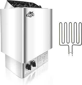 Sauna Heater, 9KW 220V Electric Sauna Stove, Steam Bath Sauna Heater with External Digital Controller, for Cubic Feet, Home Hotel Spa Shower,All stainless steel body Integrated machine
