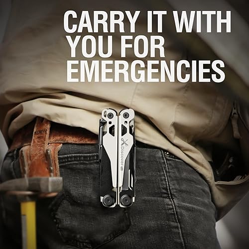 Miniatura 8 de MIAOKE Multitool 23 en 1 con caja de regalo premium, destornilladores, destornilladores, abridor de botellas, alicates para camping, accesorios