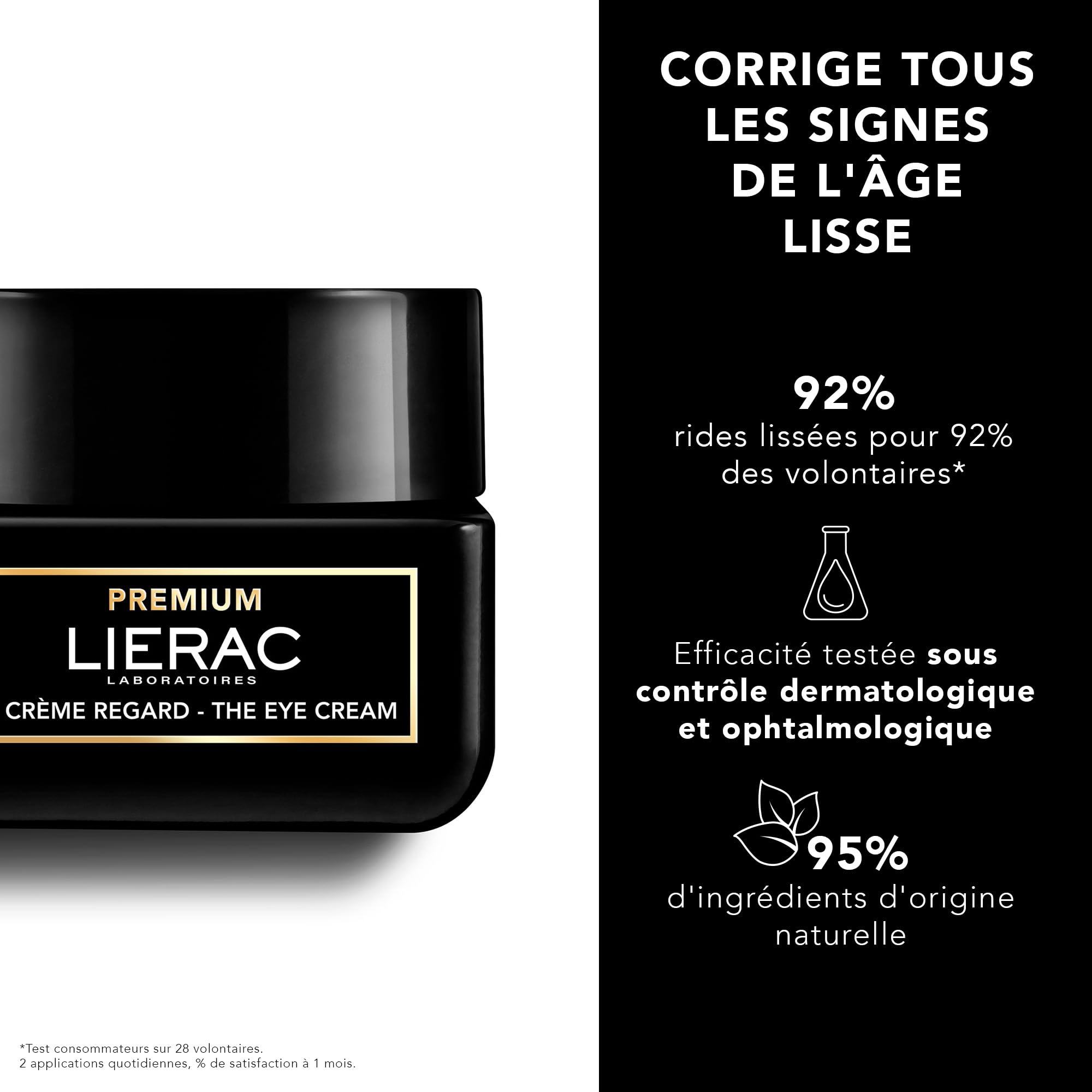 LIERAC Premium The Eye Cream 20 ml, Non teinté, 20 ml (Pack of 1) - Image 2