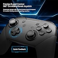 Vista 5 de Wireless Pro Controller Compatible with SwitchSwitch LiteSwitch OLED, Switch Remote Gamepad with Joystick, Double Vibration, Wake Up and Screenshot