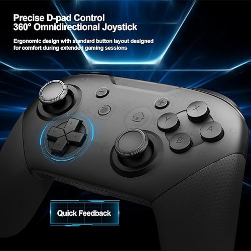 Miniatura 5 de Wireless Pro Controller Compatible with SwitchSwitch LiteSwitch OLED, Switch Remote Gamepad with Joystick, Double Vibration, Wake Up and Screenshot