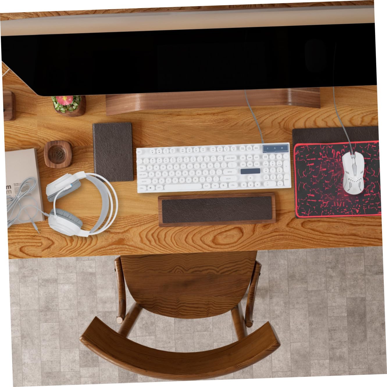 Set Tastiera e Mouse USB G305 Bianco Ergonomico Abs