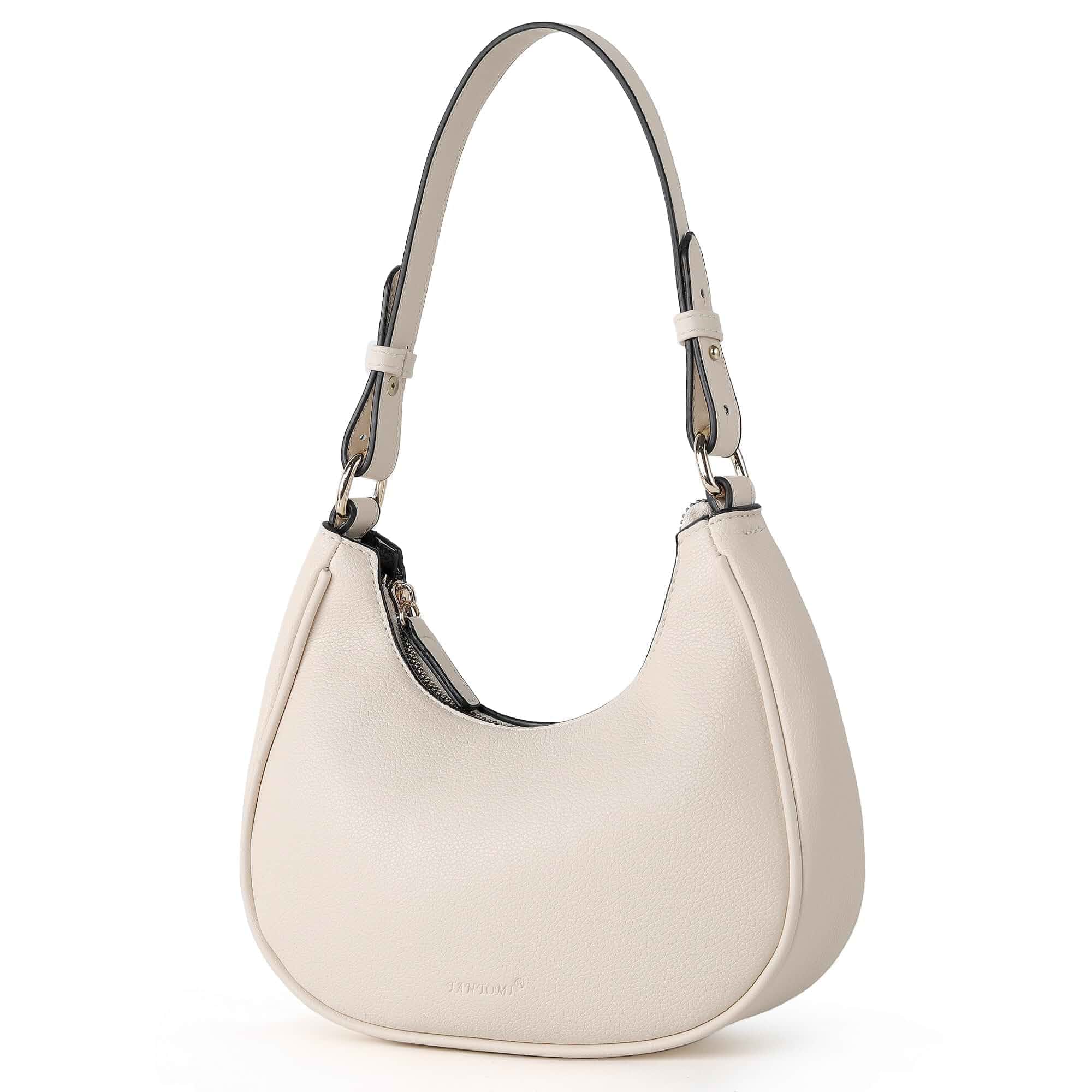 TANTOMI Small Shoulder Bag for Women Mini Hobo Purse PU Leather Handbags Zipper Closure, Crescent Shoulder Purse, Cute, Trendy, Suitable for Weddings, Parties, Dates and Everyday Use