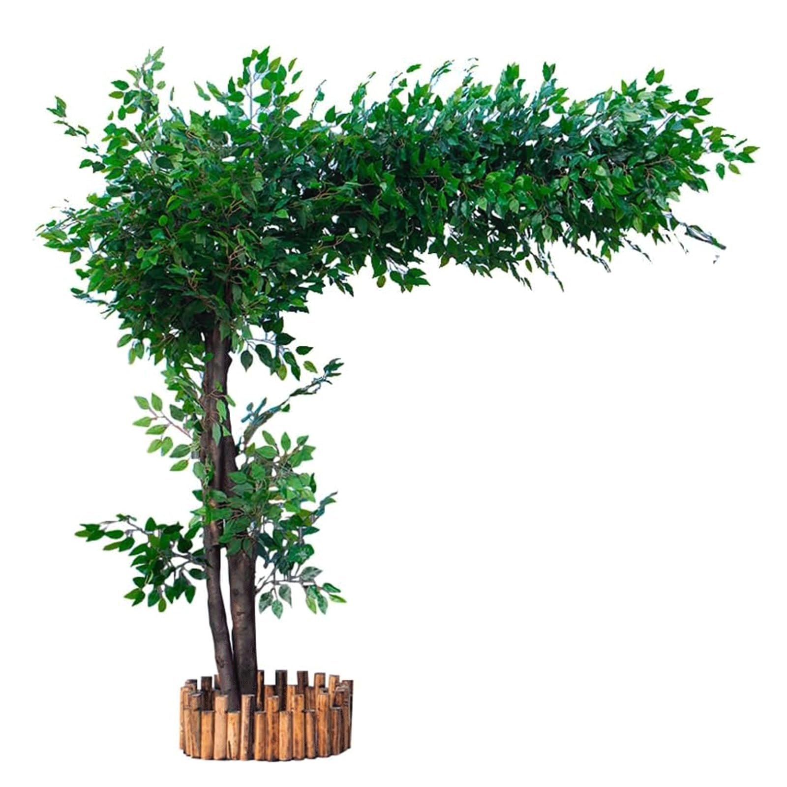 GLJTUO fake tree 150cm/4.9ft Artificial Trees Simulation Banyan Tree Large Fake Tree Hotel Shopping Mall Interior Decor Artificial Plant Realistic Design