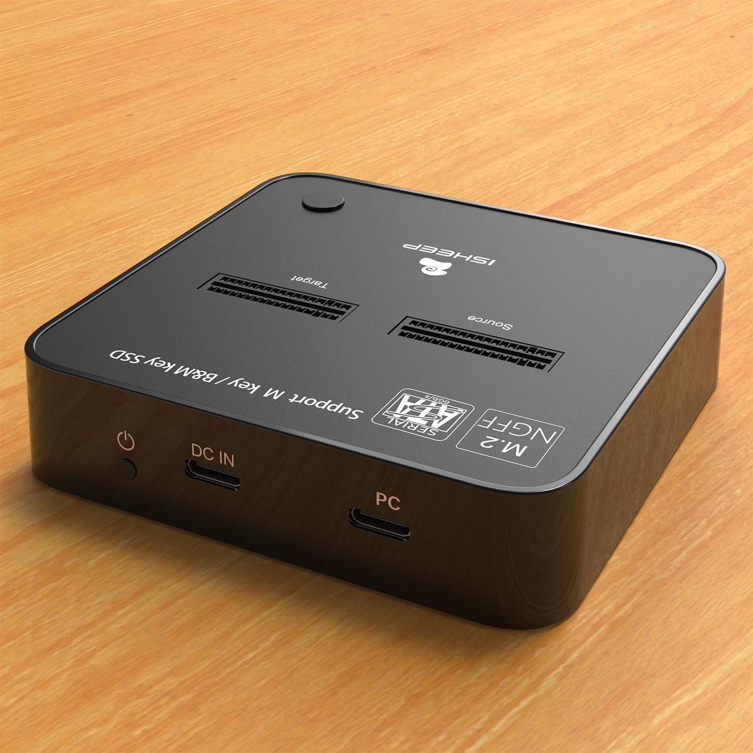 ISHEEP Dual bay Docking station M.2 SATA SSD clone con funzione duplicatore lettore.H016S