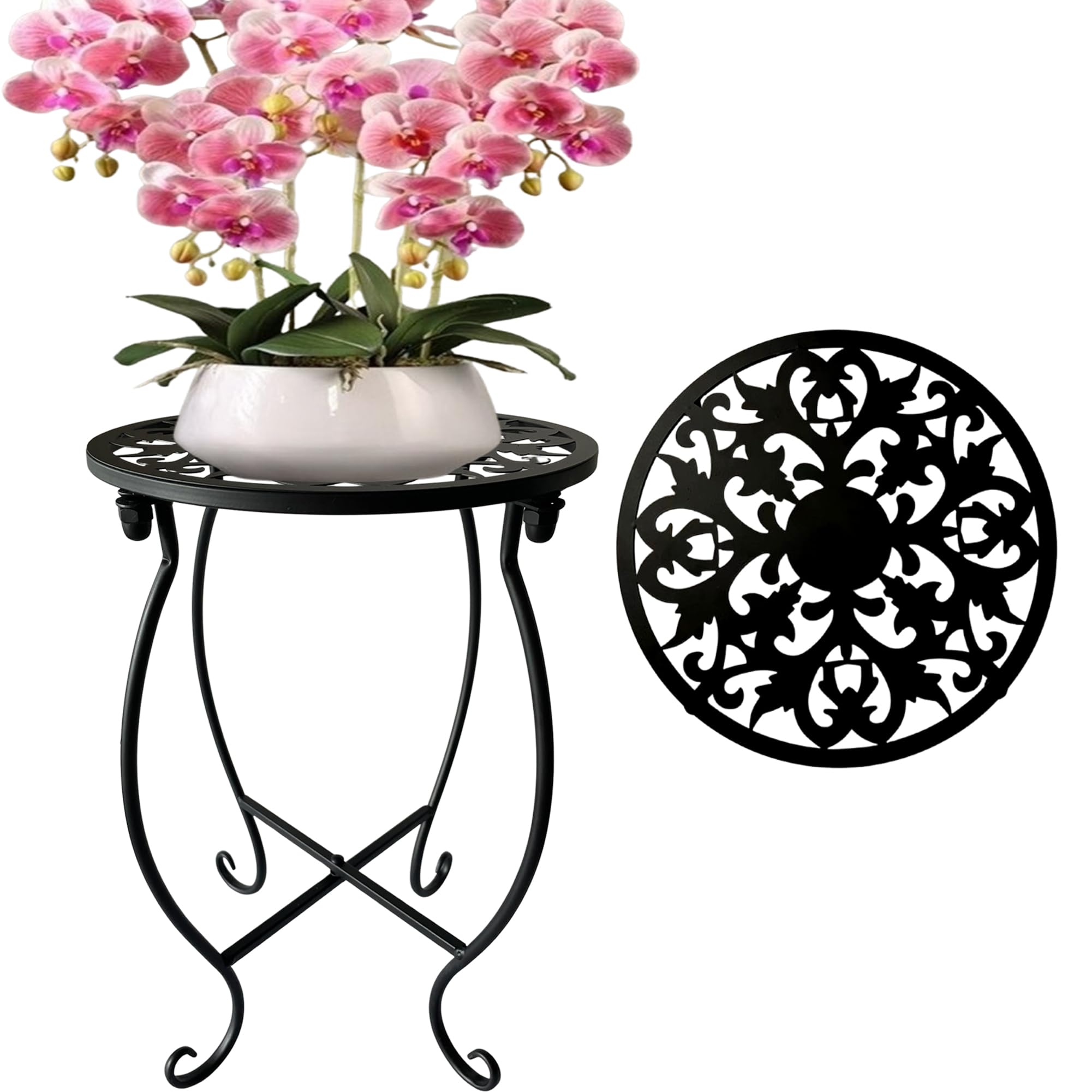 EKINIYAR Plant Stand Indoor Outdoor, Metal Plant Stand for Indoor Plants Iron Art Flower Pot Holder Stand Decoration Shelf Racks for Single Planter