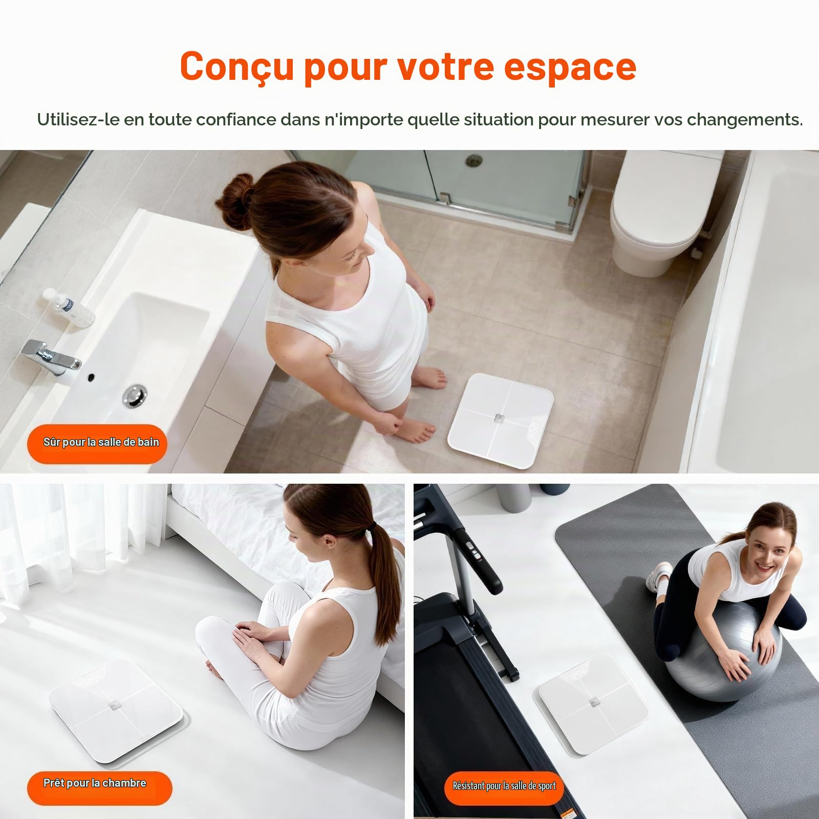 iHealth Fit - Balance Impédancemètre - Balance Connectée Bluetooth 4.0 d'Analyse Corporelle - Analyse IMC 6 Masses Corporelles - Muscle, Graisse, Masse Osseuse, Hydrique et Viscérale
