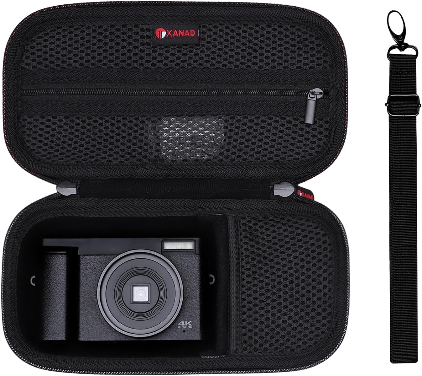 XANAD Hard Case for Sony a6400 a6700 a6000 a6100/Sony ZV-E10 ZV1 ZV1F ZV-E10 II/Sony RX100 VII Mirrorless Digital Camera, with Shoulder Strap,Black