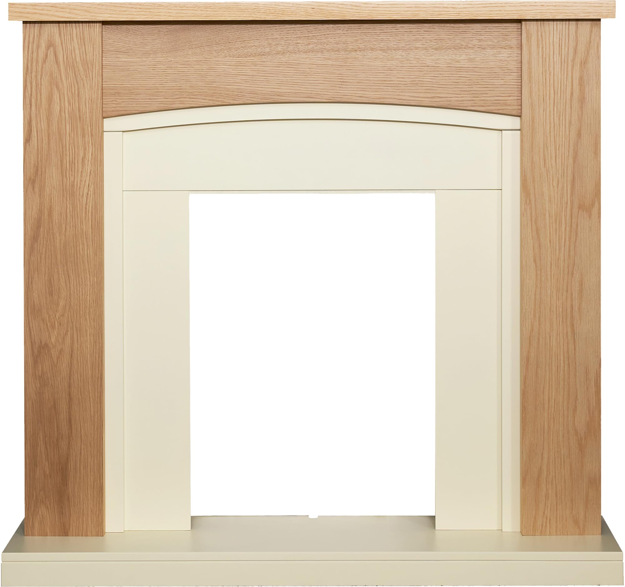 Adam Chilton Fireplace - Oak & Cream Finish - 39 Inch