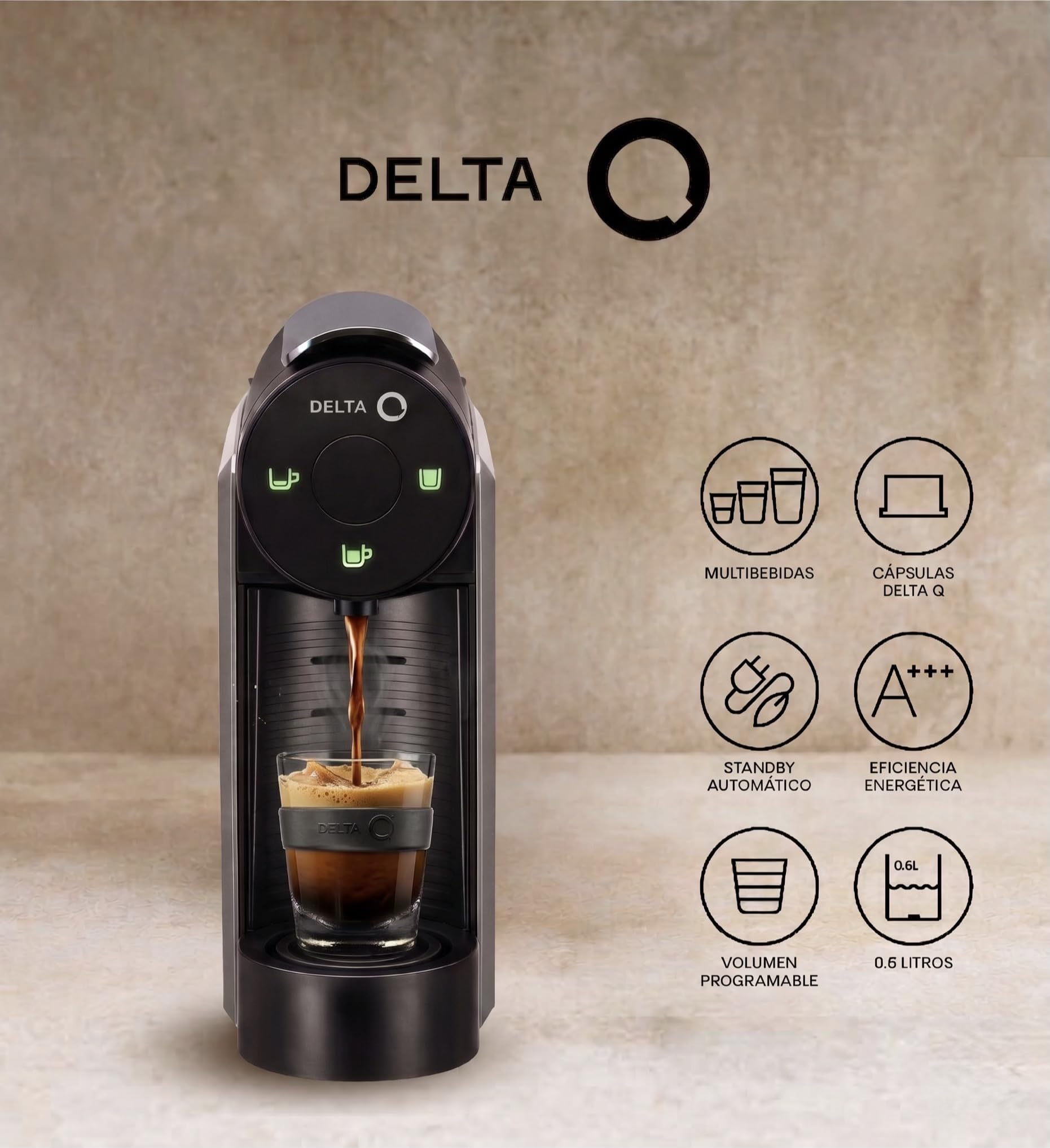 Delta Q Mini Qool Gris - Máquina para Cápsulas Delta Q