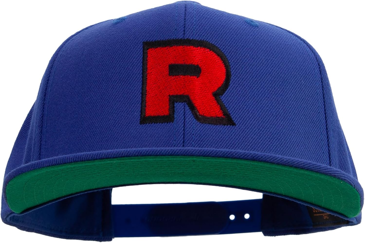 e4Hats.com R Sign Embroidered Wool Blend Prostyle Snapback