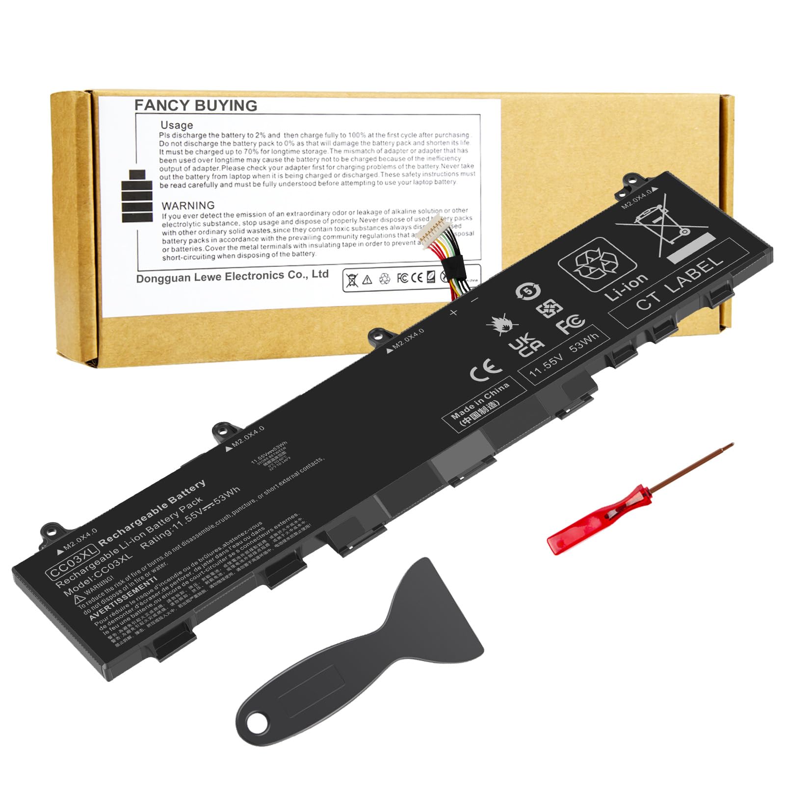 Amazon.com: CC03XL HSTNN-DB9Q Laptop Battery Replacement for HP
