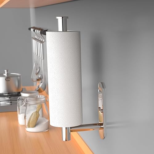 Vista 20 de VAEHOLD Soporte adhesivo para toallas de papel montado en la pared, acero inoxidable SUS304 Plata