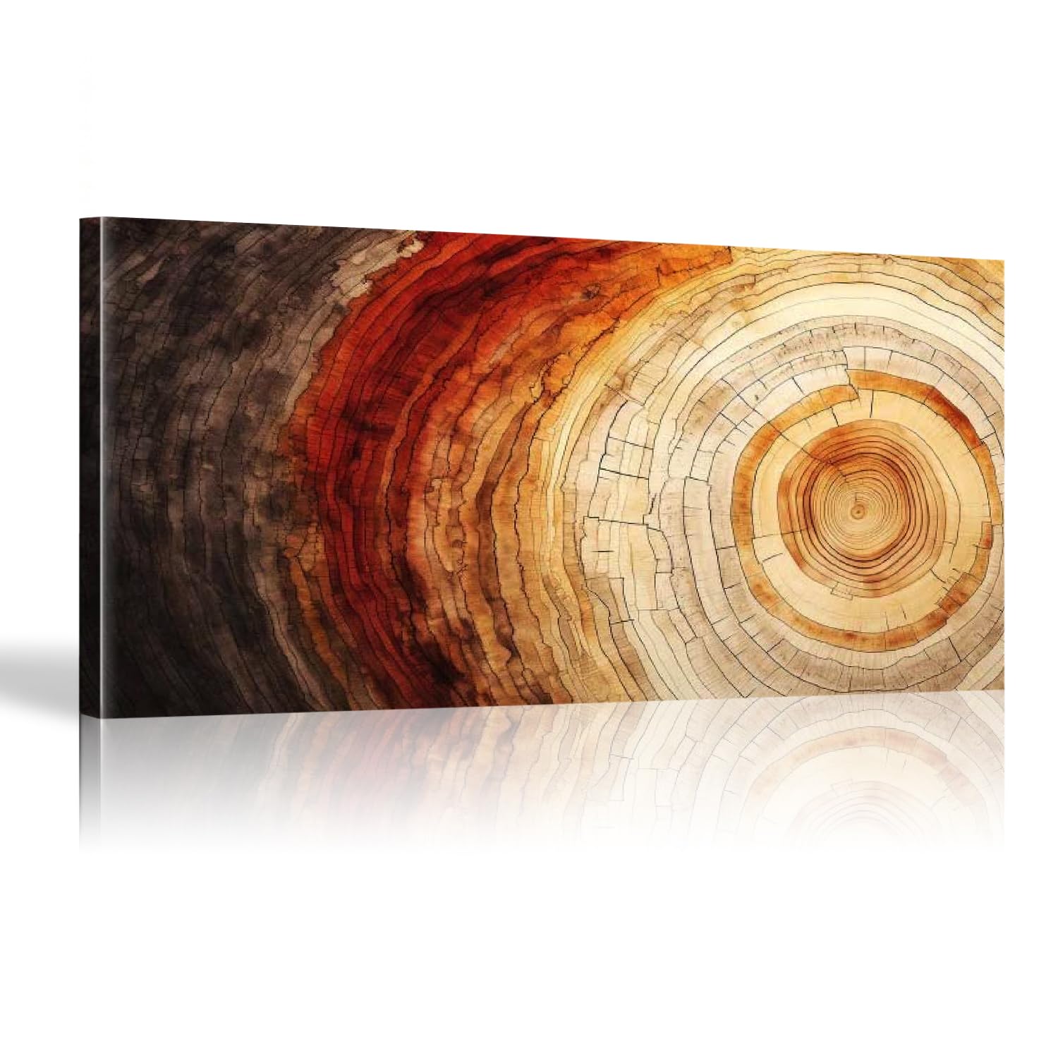 18meng Art Abstrakt Bild auf Leinwand 200x100 cm Groß XXL Wohnzimmer Schlafzimmer Wand Deko Leinwand Bilder Modern Beige Braun Kunstdruck Poster Wanddeko Bilder Ohne Rahmen