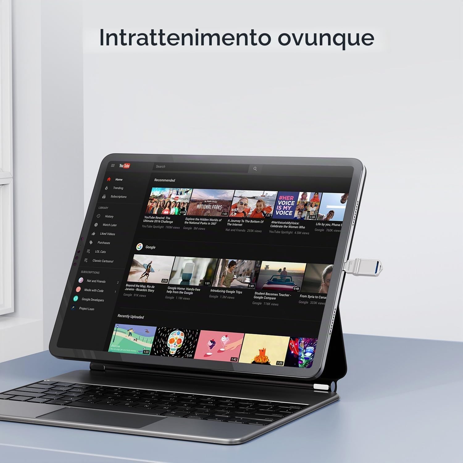 KOOTION Chiavetta USB Tipo C 256 GB USB 3.0 OTG Chiavetta USB C 256GB 2 in 1 Argento Pennetta USB C 256G Velocità fino a 80 MB/s Unità Pennette USB 256G Per Smartphone Android, ect