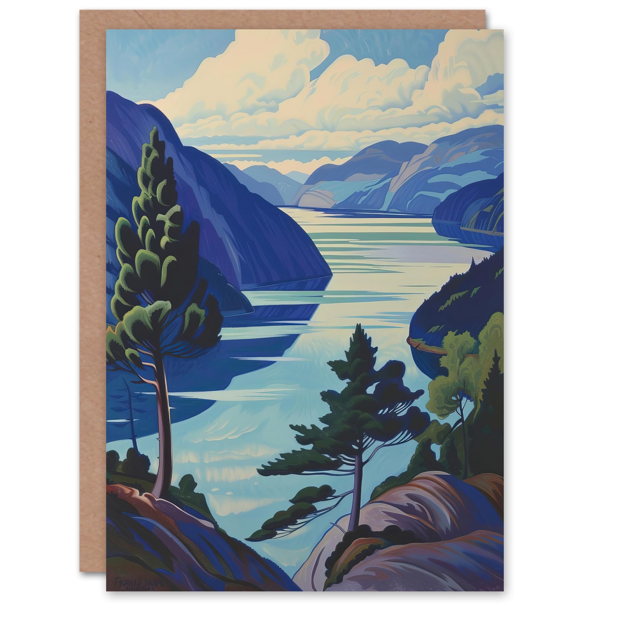 Greeting Card Loch Ness Lake Scottish Highlands Landscape Blank Birthday
