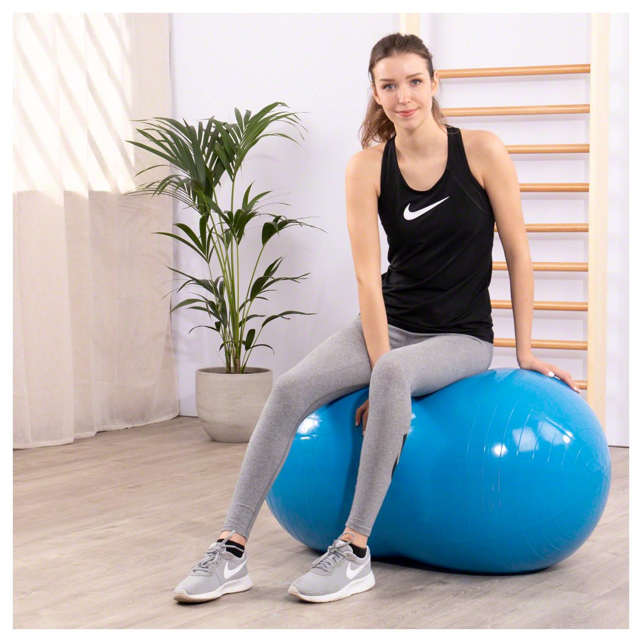 1x Behrend Physio Roll Erdnussball Gymnastikball Doppelball Physioball Fitnessball, 70cm, blau