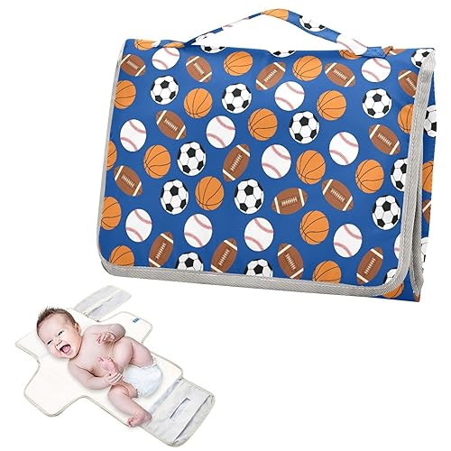 Miniatura 2 de Cambiador de pañales portátil para bebé, impermeable, plegable, cambiador portátil con almohada incorporada para ir de compras, viajes, parque, playa