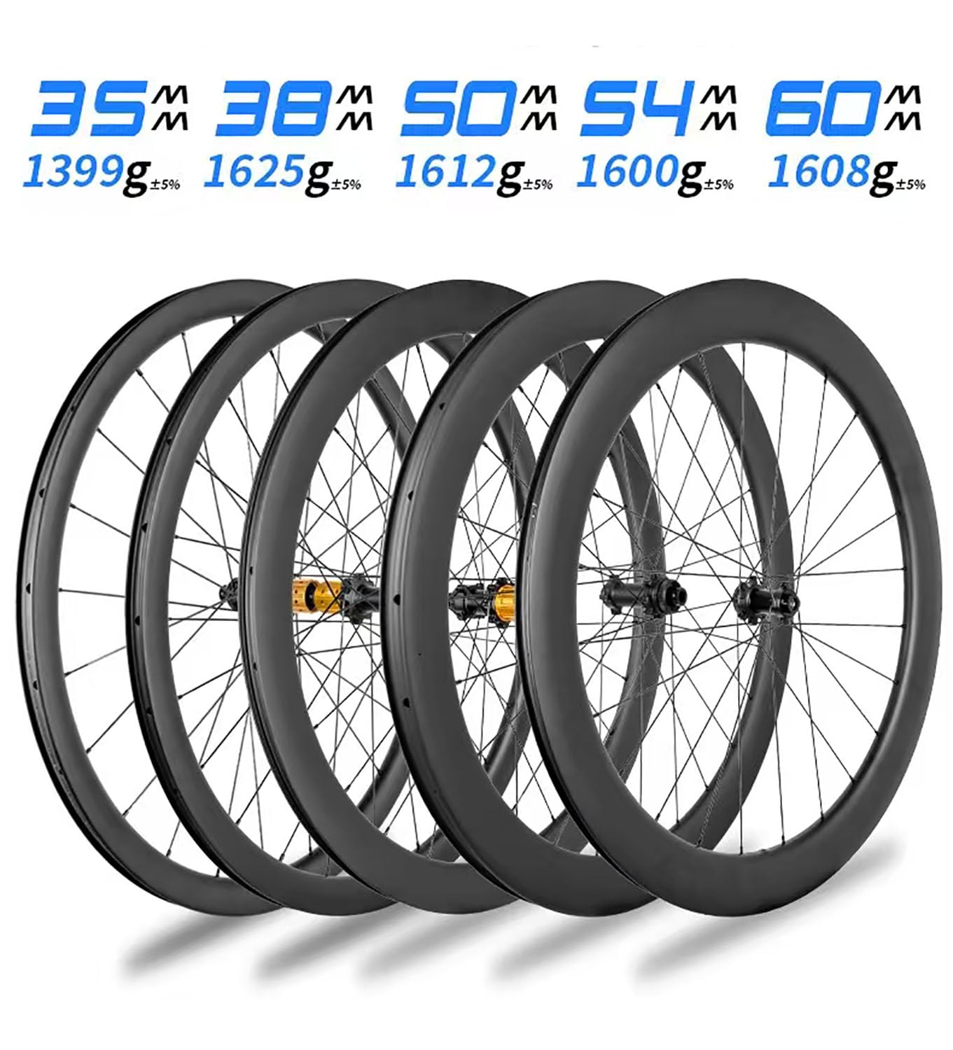 Juego De Ruedas De Carretera De Carbono Ultraligero 700C, Anchos De Llanta 35/38/40/54/57/60 Mm, Freno De Disco con Montaje Centrado, Piñón De 36 Dientes, 24H, Compatible con HG/XDR
