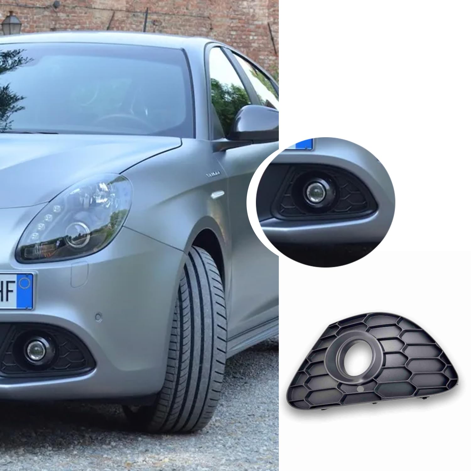 BSSTORE Griglia Fendinebbia Paraurti Anteriore Compatibile Con GIULIETTA (Destra - Lato Passeggero)