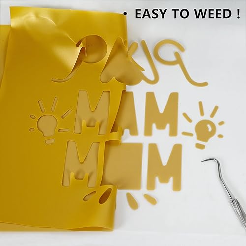 Miniatura 5 de RENLITONG - Vinilo dorado HTV para planchar de 12 pulgadas por 10 pies, vinilo de transferencia de calor para rollos de vinilo HTV para todas las