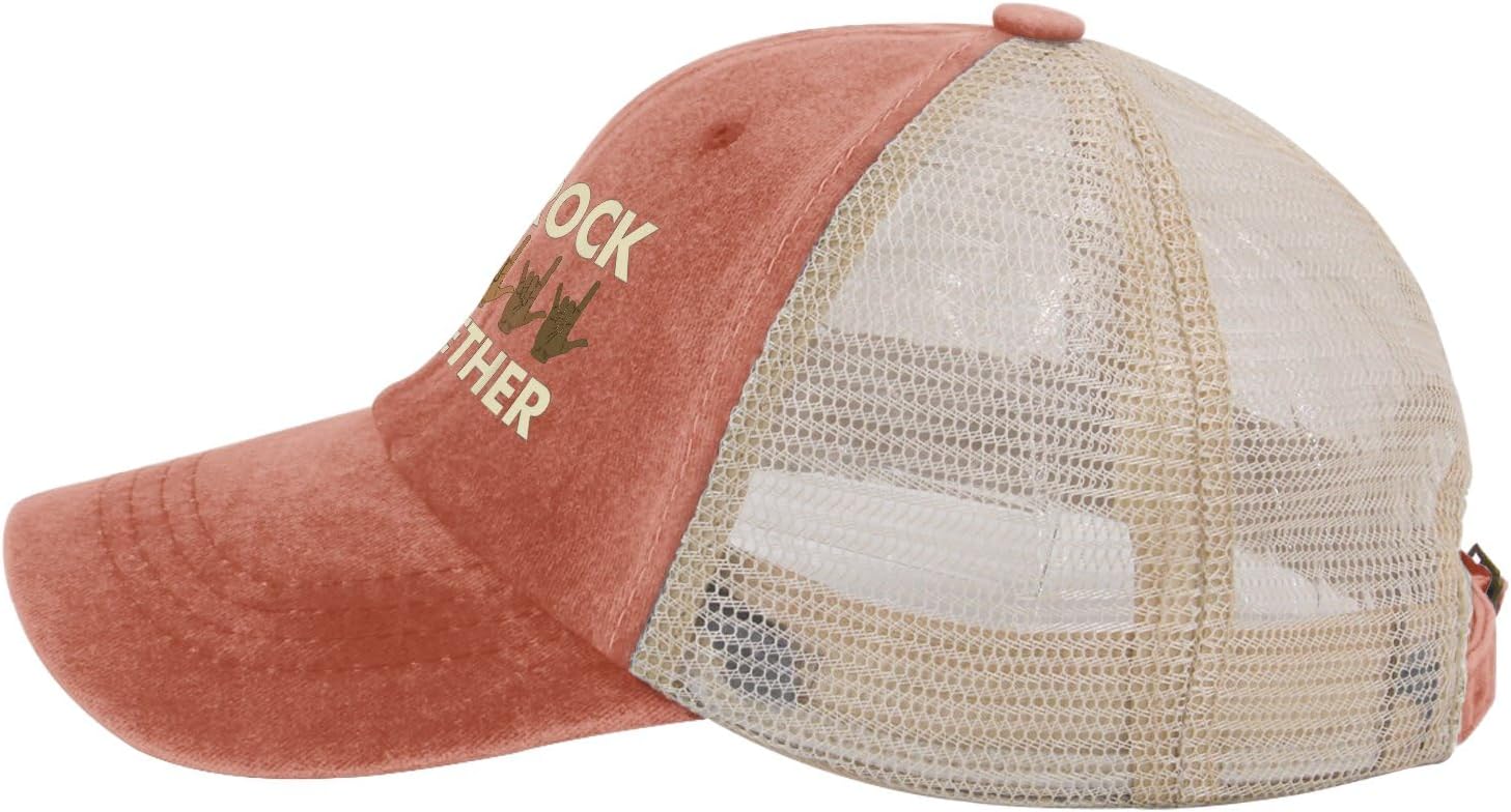 We Rocks Together Hat Women with Design Cycling Caps Men AllBlack Ball Cap Low Profile Unique Gifts for Artists