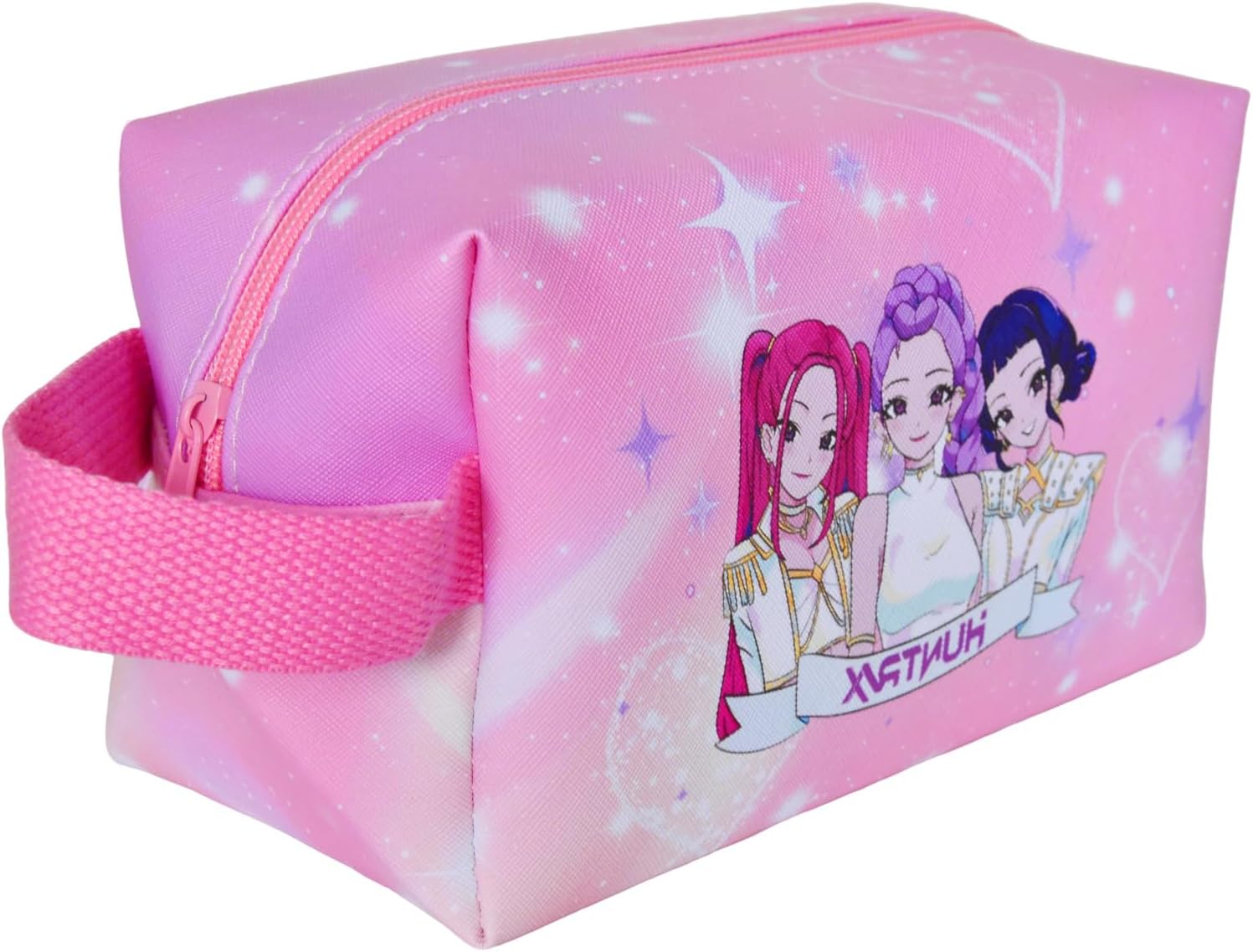 Travel Makeup Bag, Demon Movie Hunters bag Large Capacity Cartoon Cosmetic Bag with Zipper,Portable PU Travel Toiletry Bag Makeup Accessories Organizer, Water Repellent Foldable Storage Bag