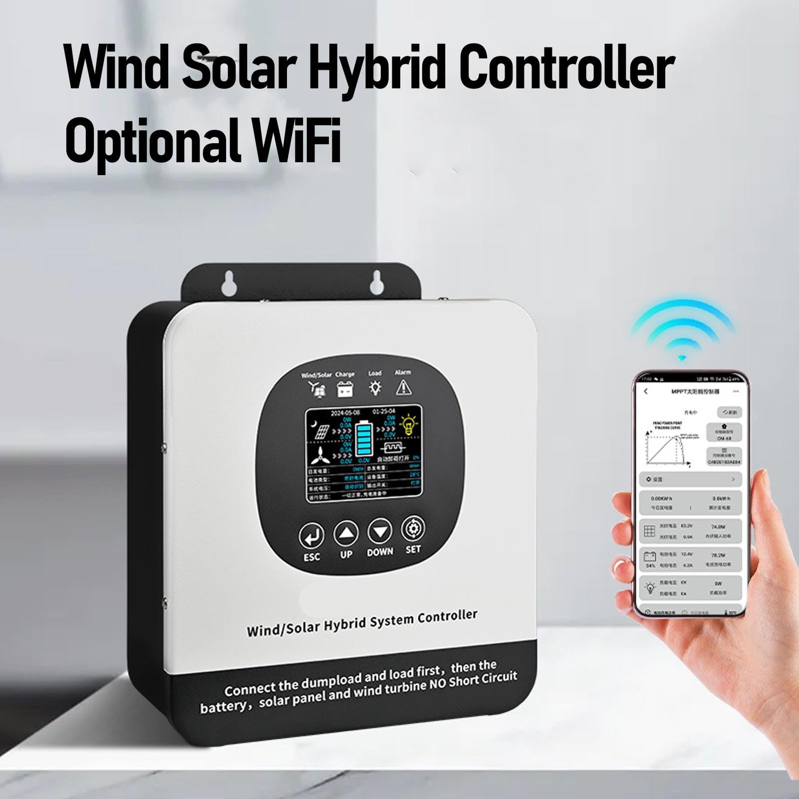Regulator ładowania Hybrydowego Wiatrowo-słonecznego 1200W 800W