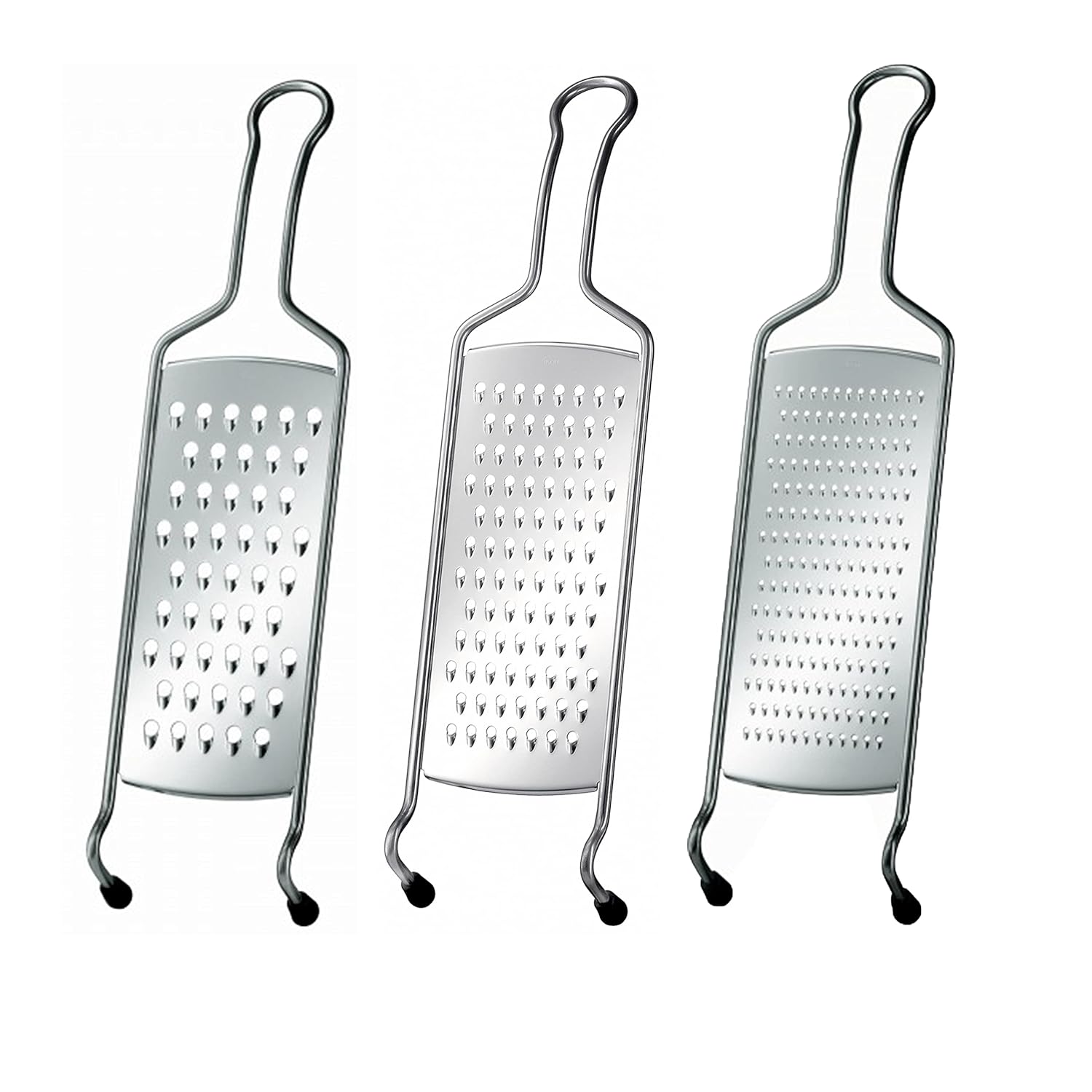 R sle Stainless Steel Graters Set Coarse Grater 17 7-Inch Medium Grater 17 7-Inch Fine Grater 15 9-Inch