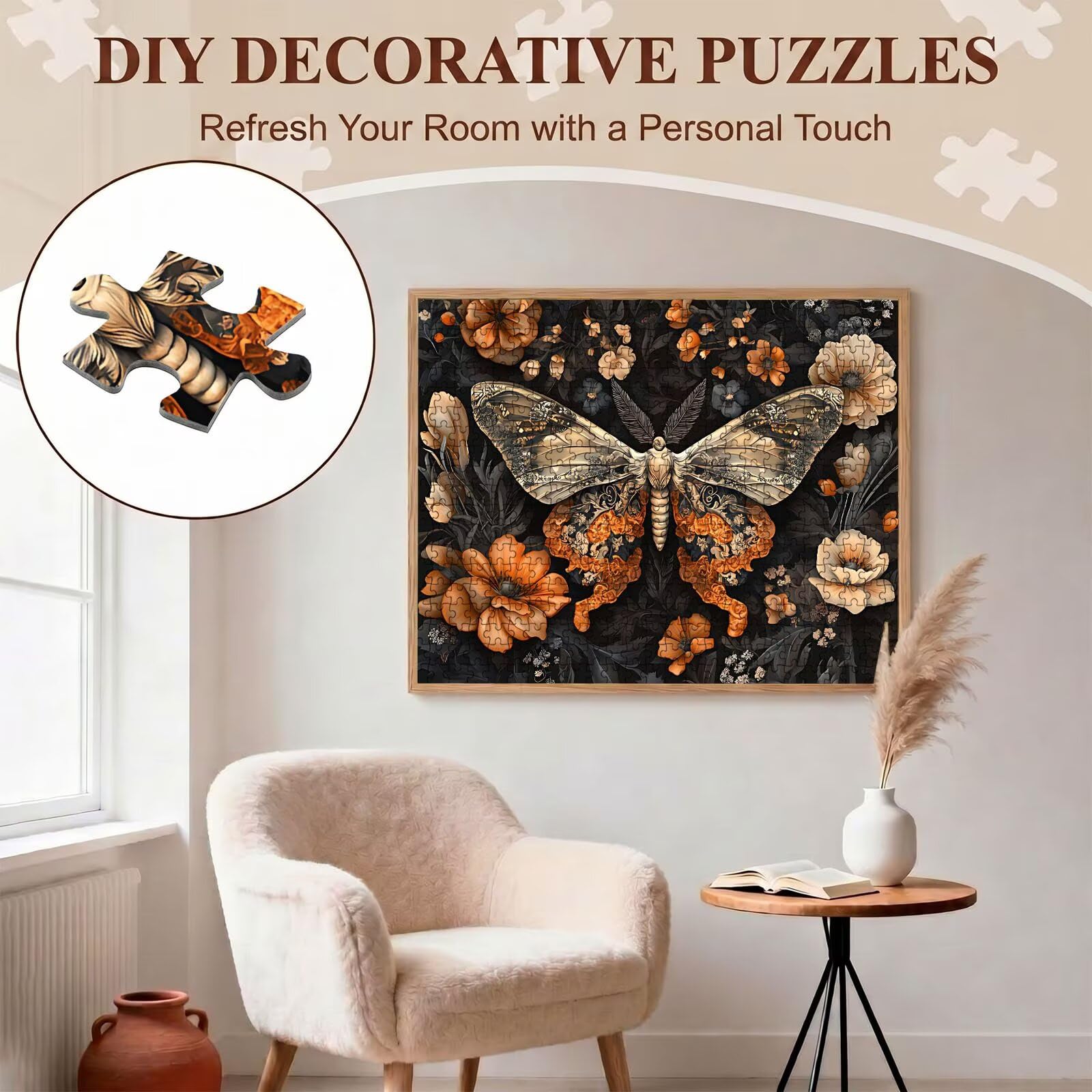 fiore animale Puzzle 3000 Pezzi per Adulti, Puzzle in Legno - Collezione Classica con Poster Incluso - Sfida di Concentrazione e Passatempo Antistress, Gioco Educativo per Famiglia, 122 x 81 cm f0-348
