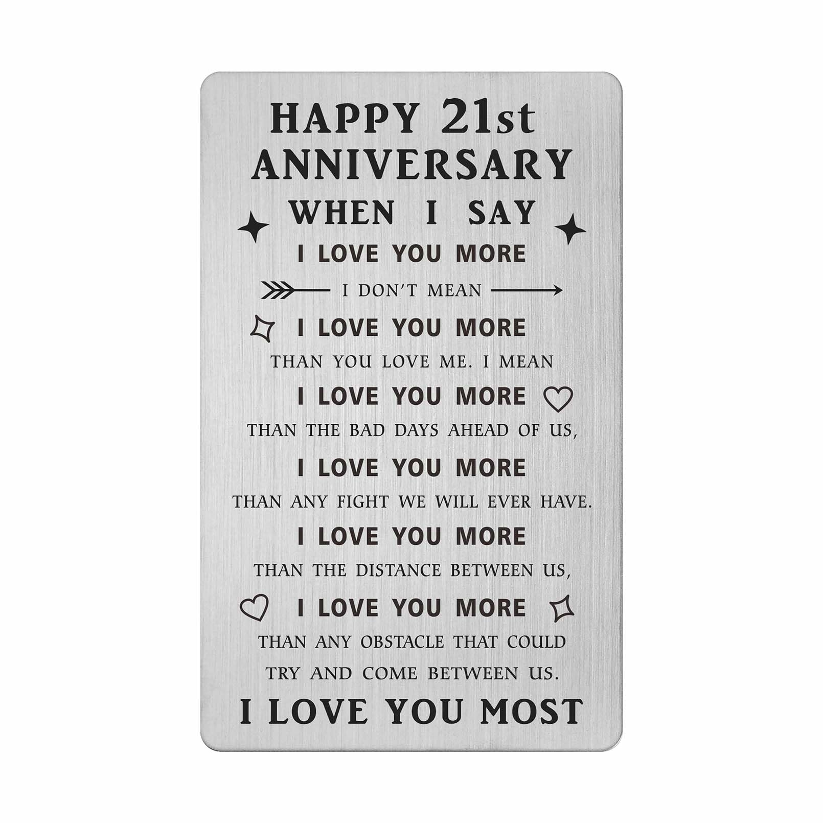 Gift For Wife 21 Year Anniversary Gift, 21st Anniversary 21st