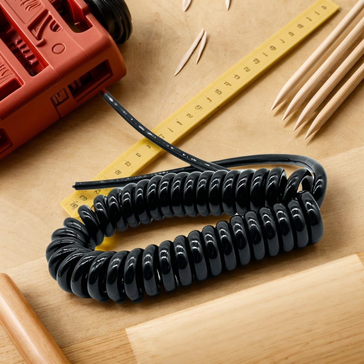 5-żyłowy kabel sprężynowy, zwijany, 20 AWG, elastyczne połączenie, 0,5 mm², elastyczny poliuretanowy kabel sprężynowy elastyczny (stretch 3 metry)