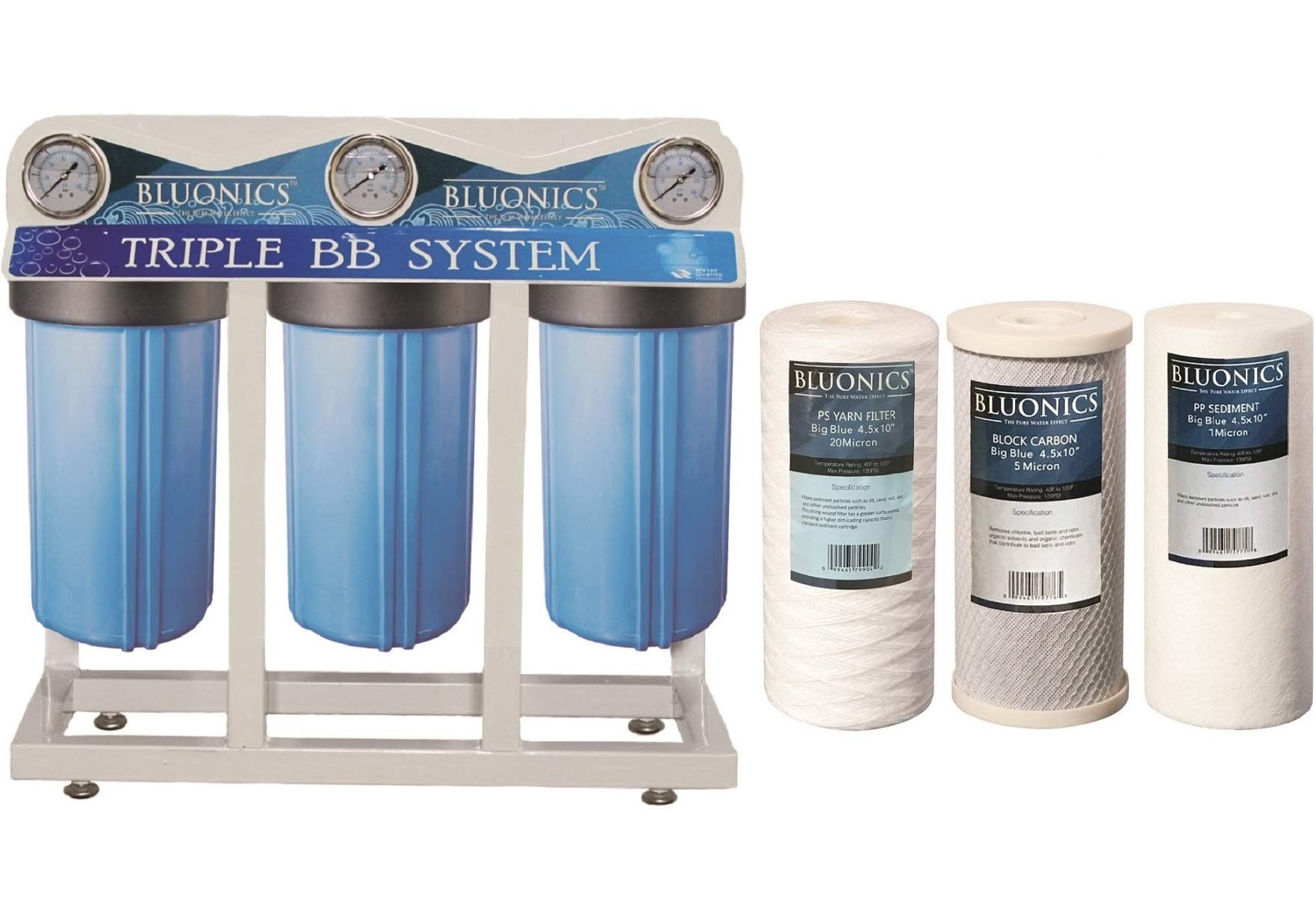 55W UV Ultraviolet Light + Sediment & Carbon Well Water Filter Purifier