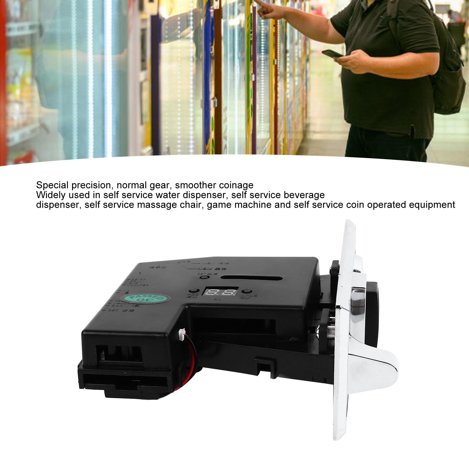 Sélecteur D'Accepteur Multi-Pièces, Contrôle de Programme CPU, Reconnaissance Multi-devises, pour Distributeurs Automatiques, Manèges, Parkings, Accepteur de Fentes pour Pièces