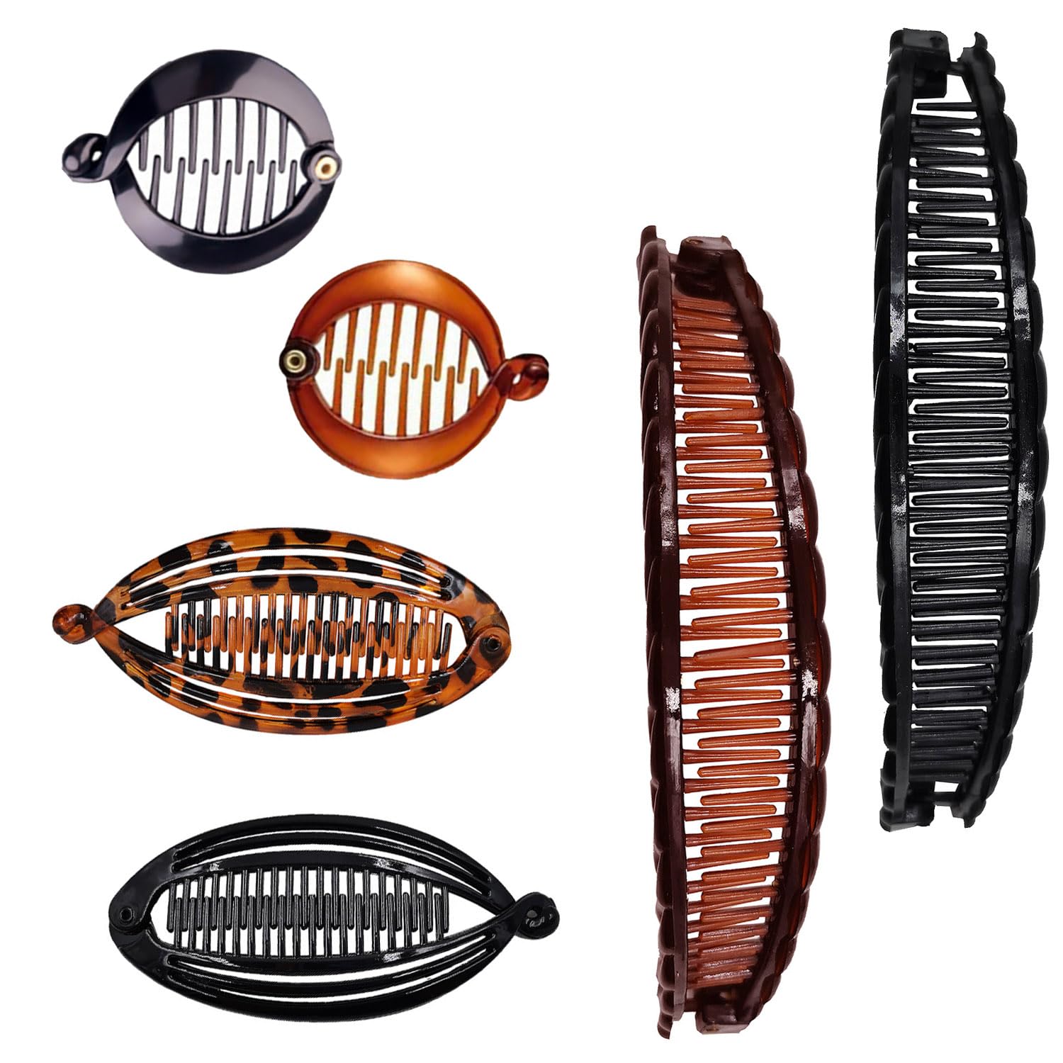 6 Fermagli Per Capelli a Banana, Clip Di Banana, Clip Per Capelli Spessi, Per capelli e Banane, Accessori Per lo Styling Dei Capelli a Incastro, Per Donne e Ragazze