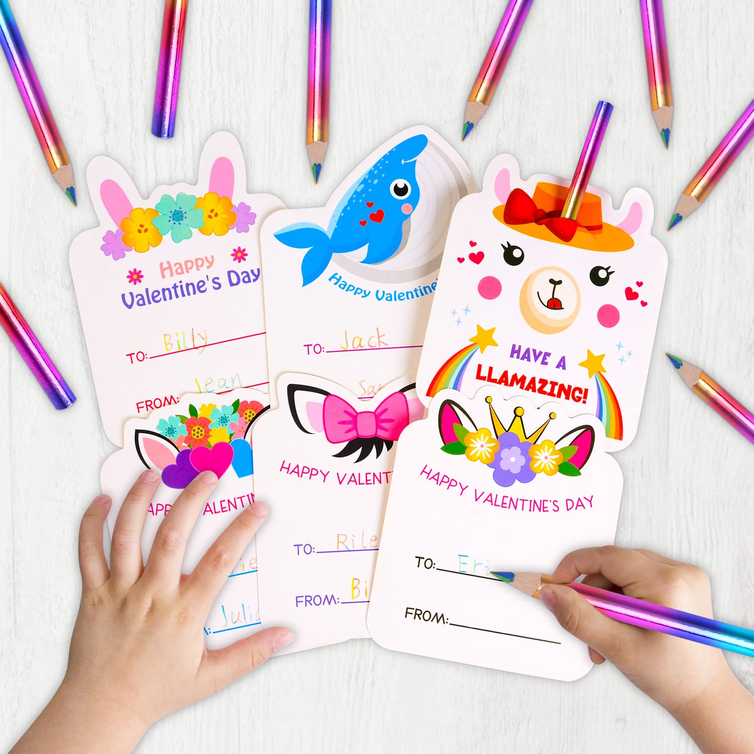 Valentines Day Gifts For Kids Classroom - Valentine Party Favor Exchange For School - 24 Pack Valentines Class Stationery Gift With Cards Pencils Erasers Rulers Sharpener Stickers Cups And Heart Clips