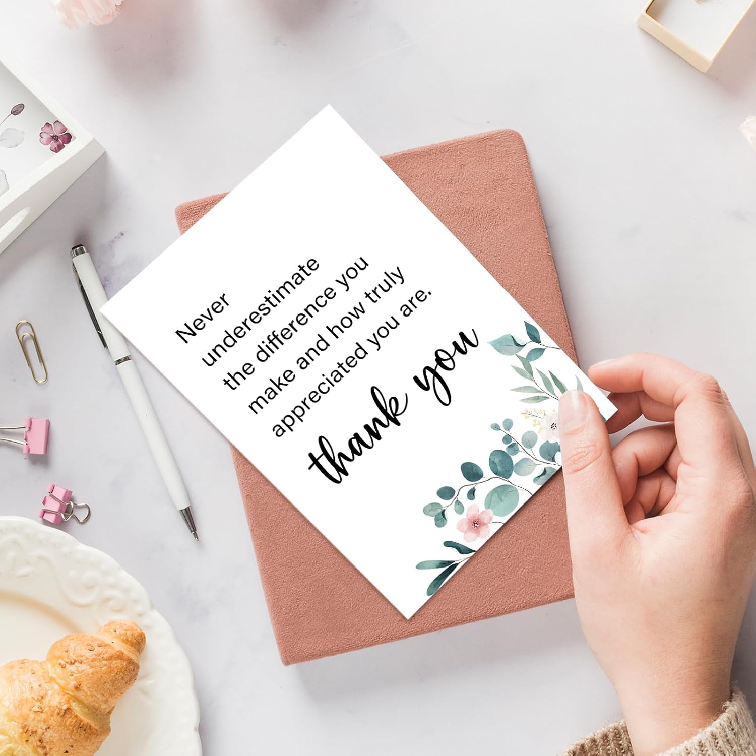 Appreciation Card for Staff Coworker, Thank You Card for Him Her, Thank You Card for Friend Teacher Boss, Never Underestimate The Difference You Made - Image 6