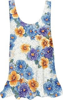 Womens Tank Tops Hawaiian Printed Casual Crew Neck Sleeveless Dressy Shirts 2025 Trendy Summer Beach Comfy Tank Top