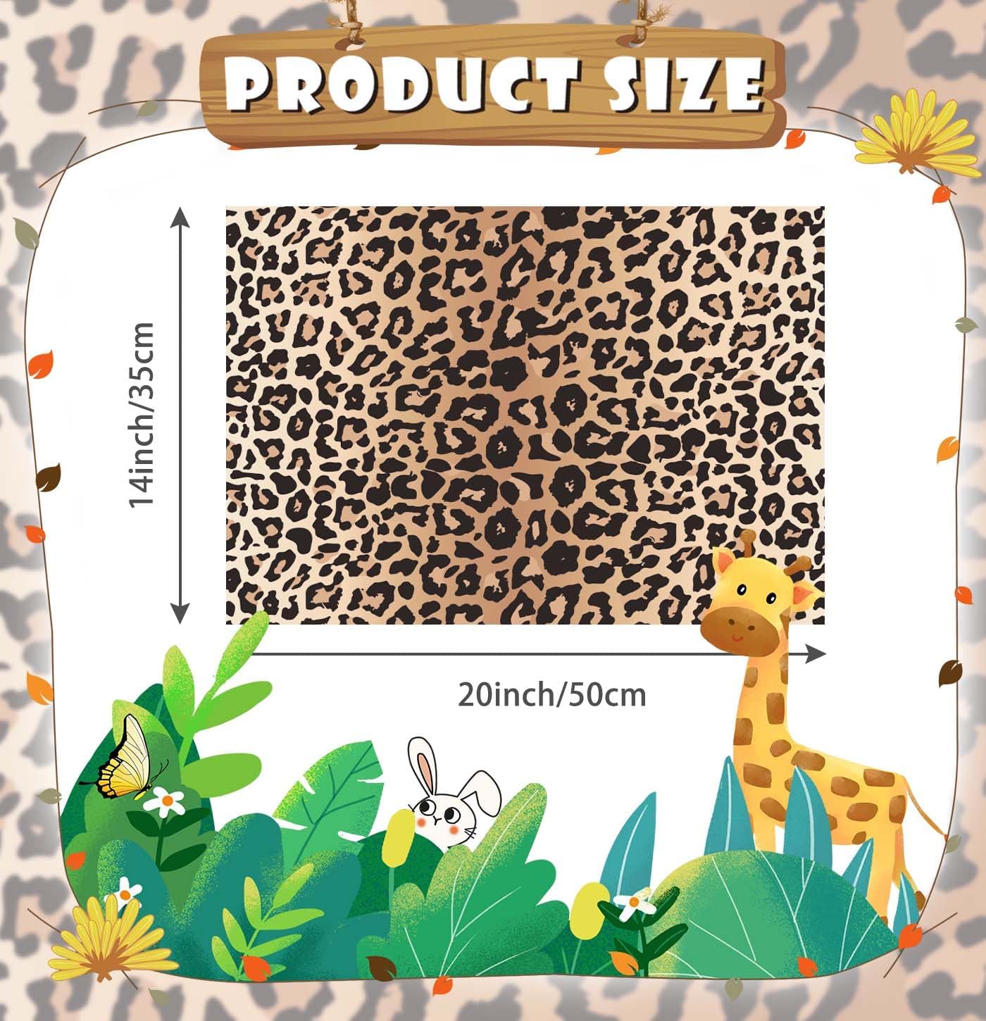 MUNILAIL 100 Sheets Leopard Tissue Paper 14 x 20 Inches Cheetah Print Tissue Paper Leopard Print Wrapping Papers for Birthday Jungle Safari Party Favor Gift Packing Crafts