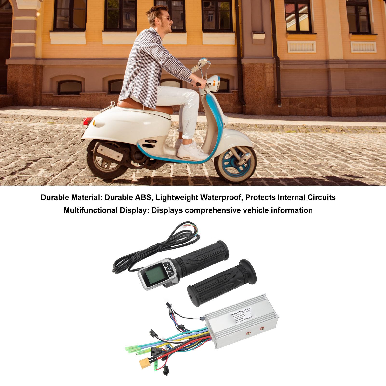 Kit Controller Brushless Per Bici Elettrica 36V/48V 1000W – Onda Sinusoidale 3 Modalità Con Acceleratore 124DX, Scanalature Di Raffreddamento, Installazione Facile