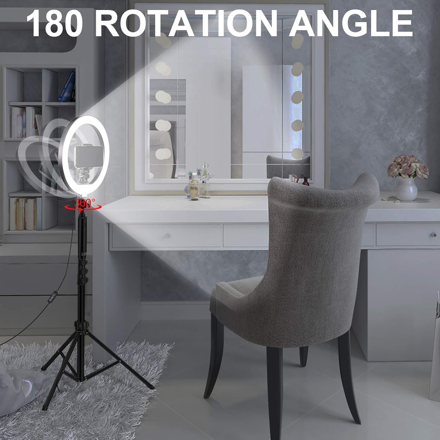 Limited Stock Akinger Outdoor Tripod Stand with 6800mAh Battery Power Bank for Charging iPhone, Android Phone, Cameral, Gopro Use for Indoor Outdoor Activities/Video Recording/Selfie/Business Trip/Meeting/Travel