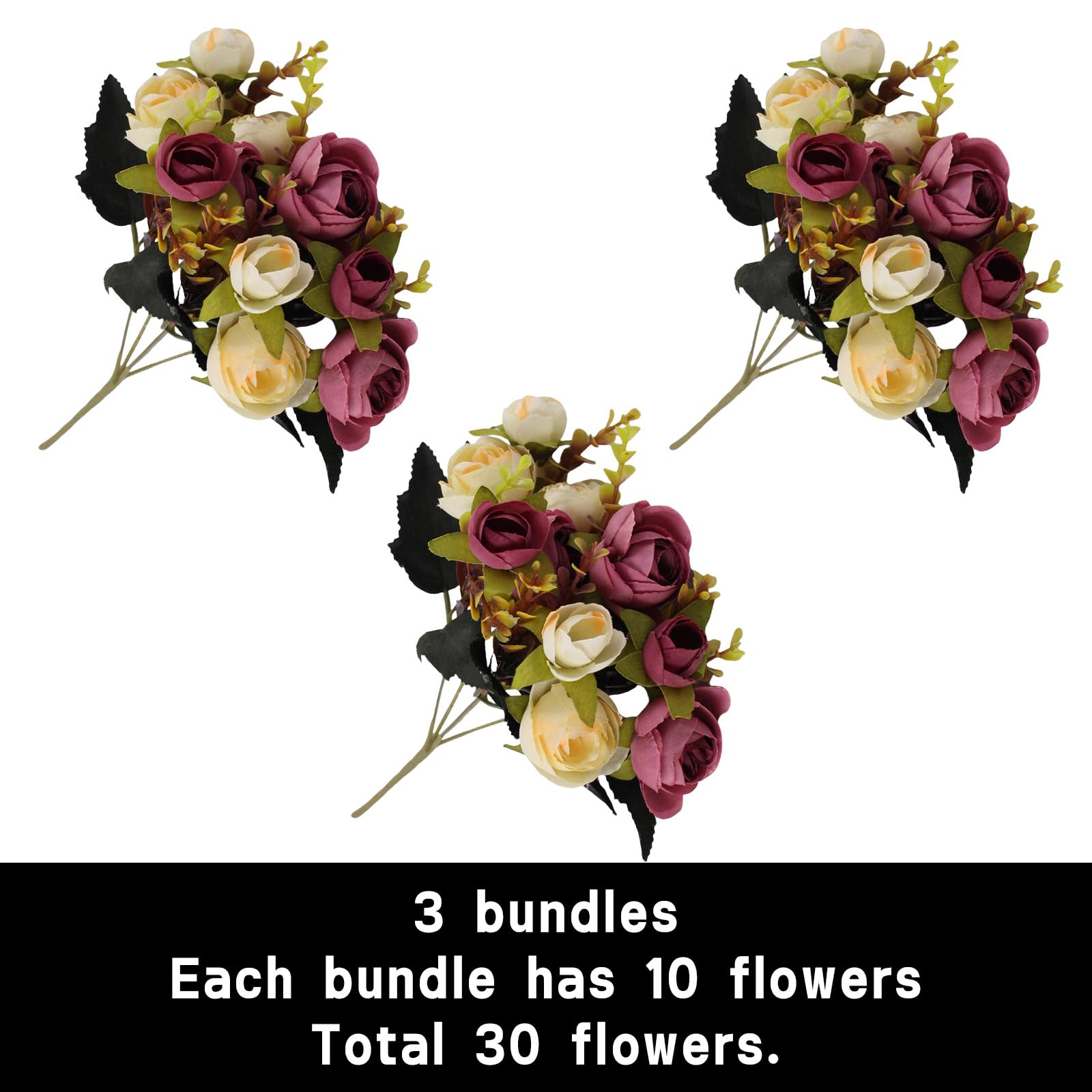 astylishome Fake Flowers for Outside Artificial Flower Autumn False Blooms for DIY Living Room Home Deco Garden Wedding Decoration Craft Accessories Mixed Colours 0311 - Image 2