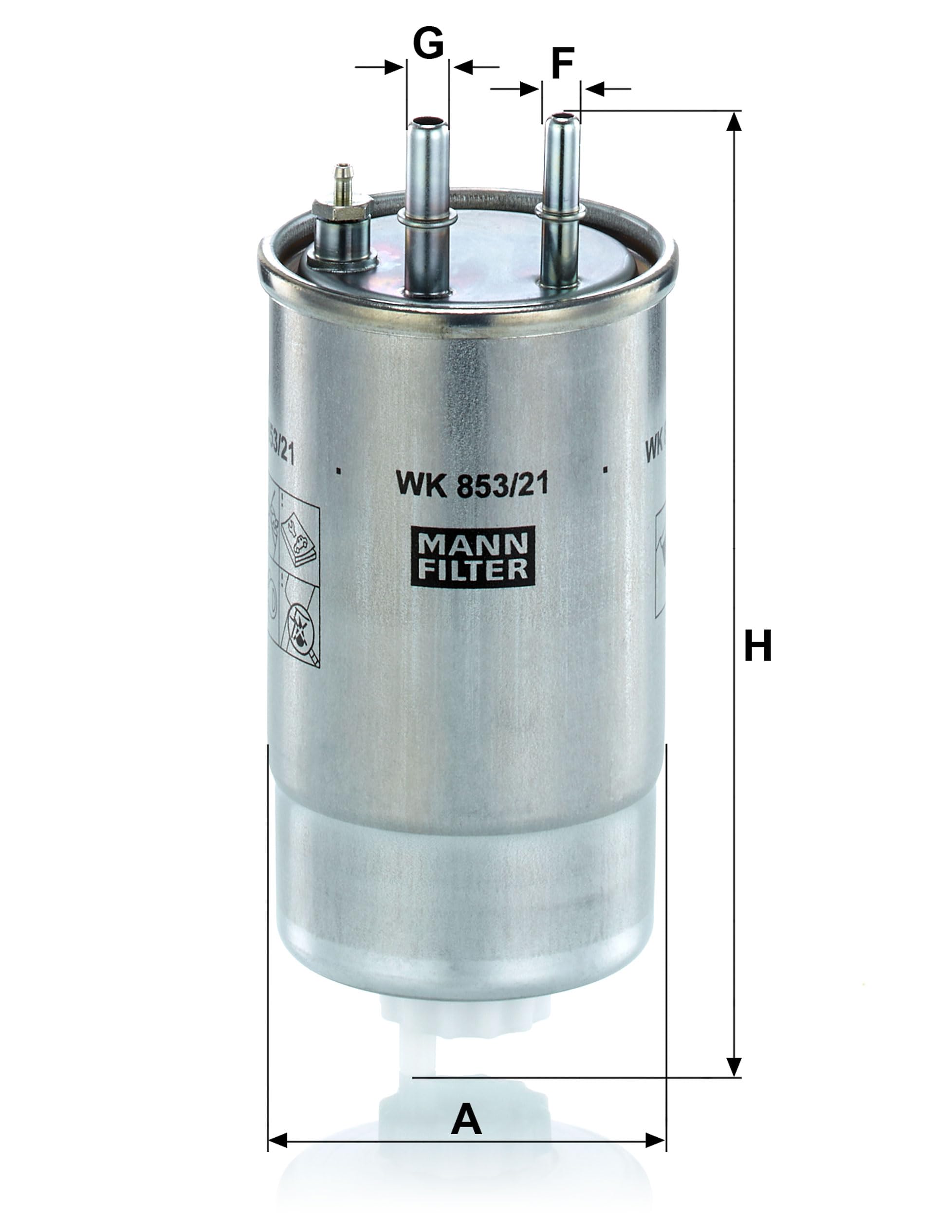 MANN-FILTER WK 853/21 Filtro carburante - per Autovetture + veicoli commeriali