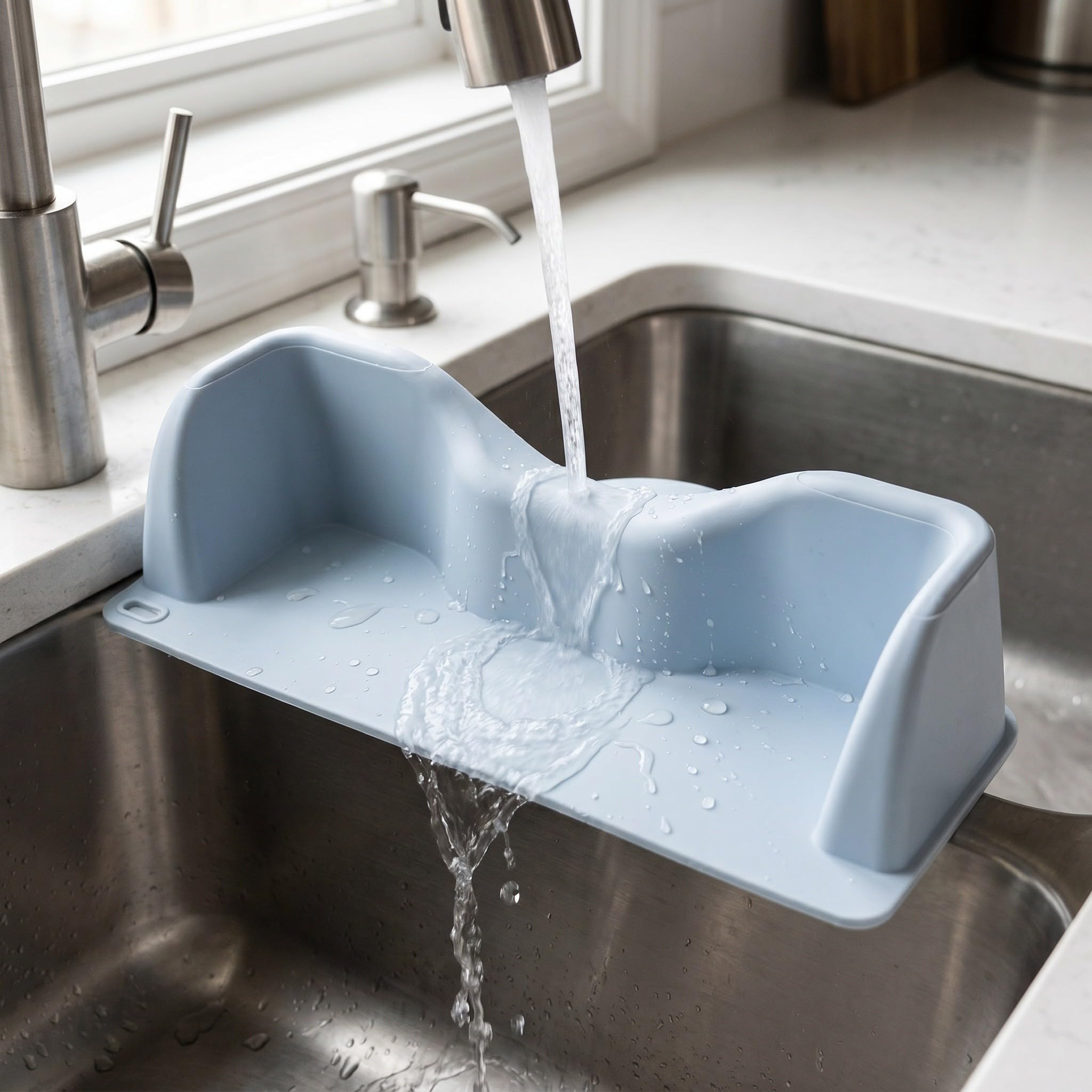Lavacabezas Portátil de Silicona, Soporte Ergonómico