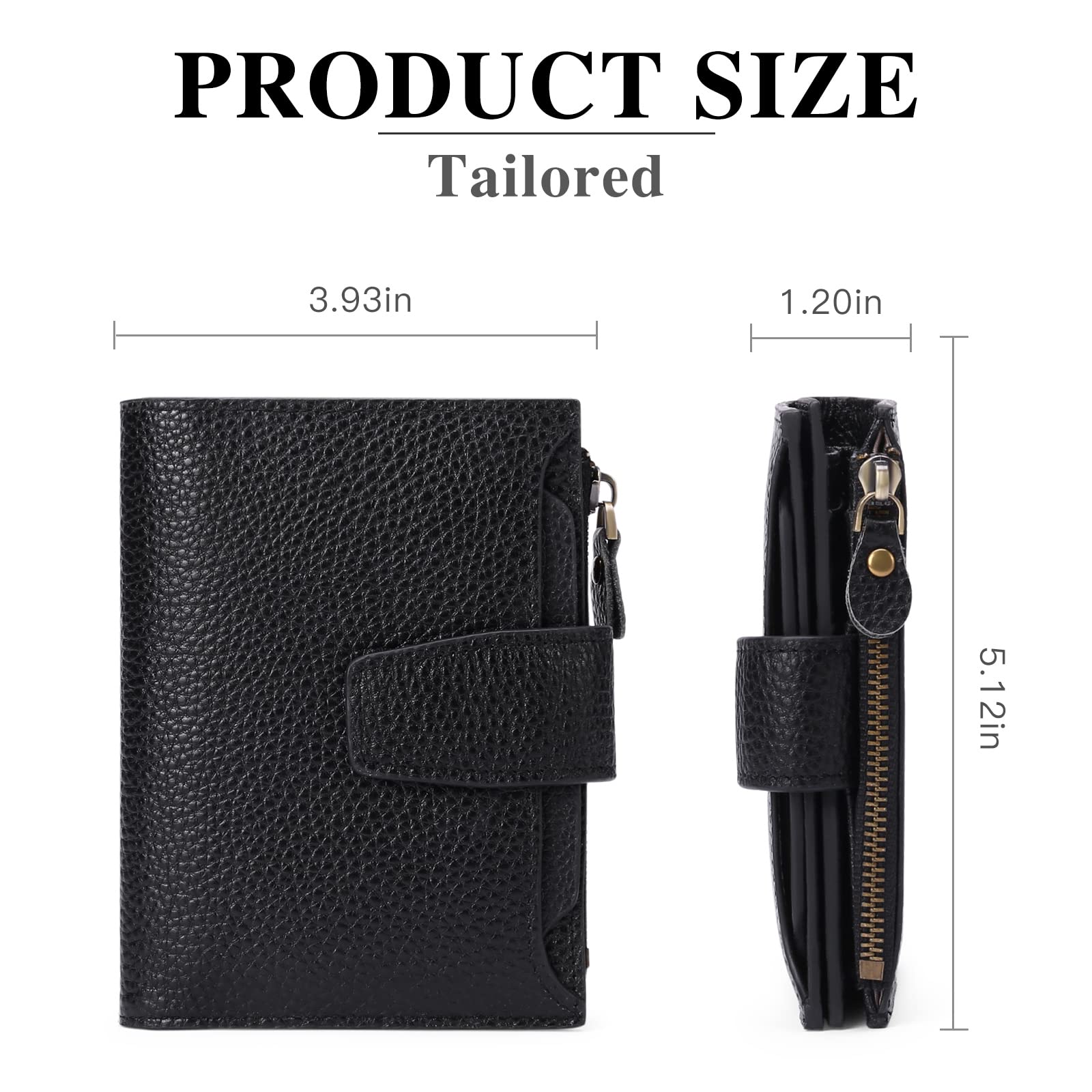 SENDEFN Portafoglio Donna in Pelle Vera Piccolo Portamonete Cute con Cerniera 14 Carte Portafoglio Donna Pelle con Tanti Scomparti