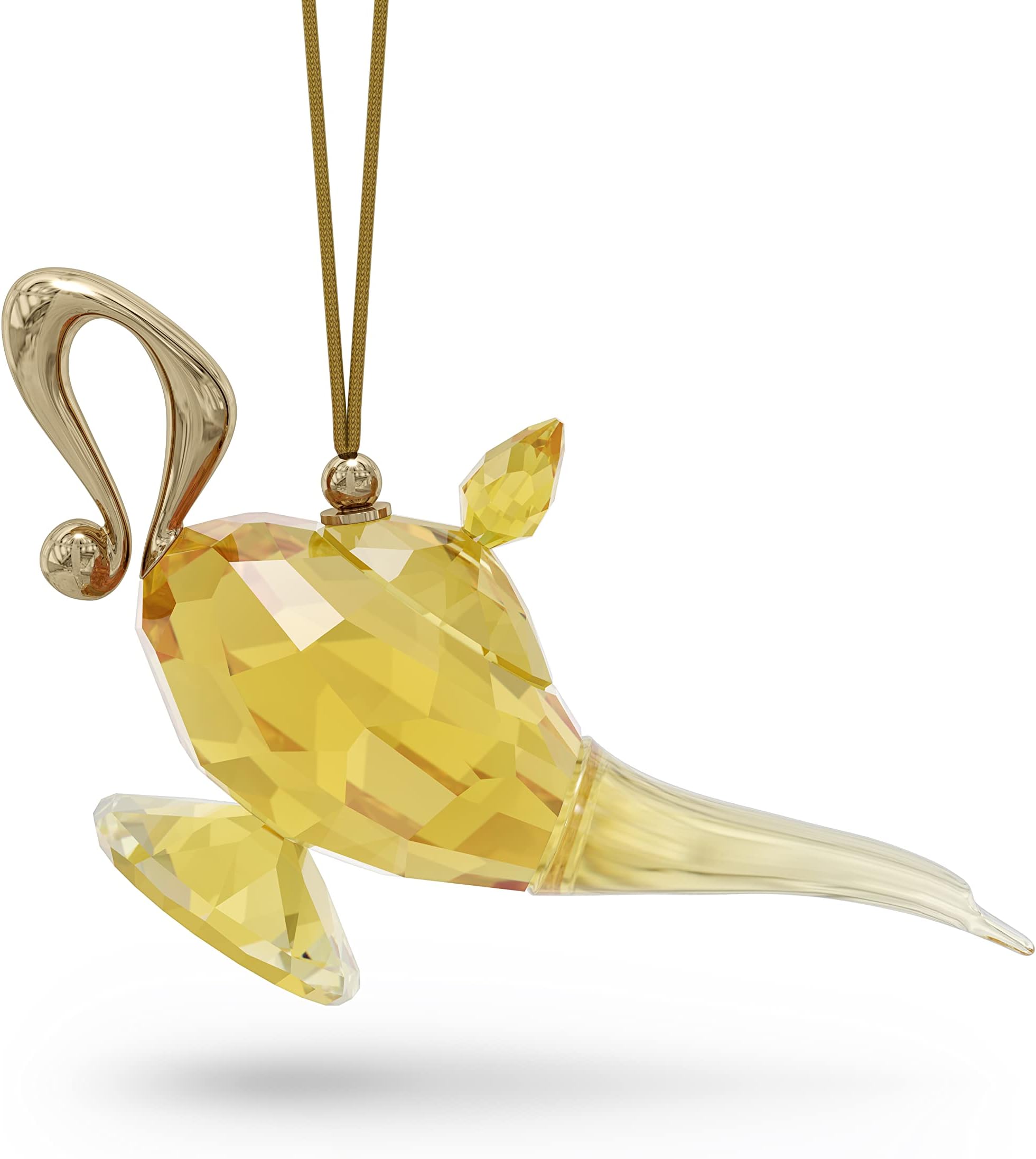 Aladdin Magic Lamp Holiday Ornament, Yellow Crystals