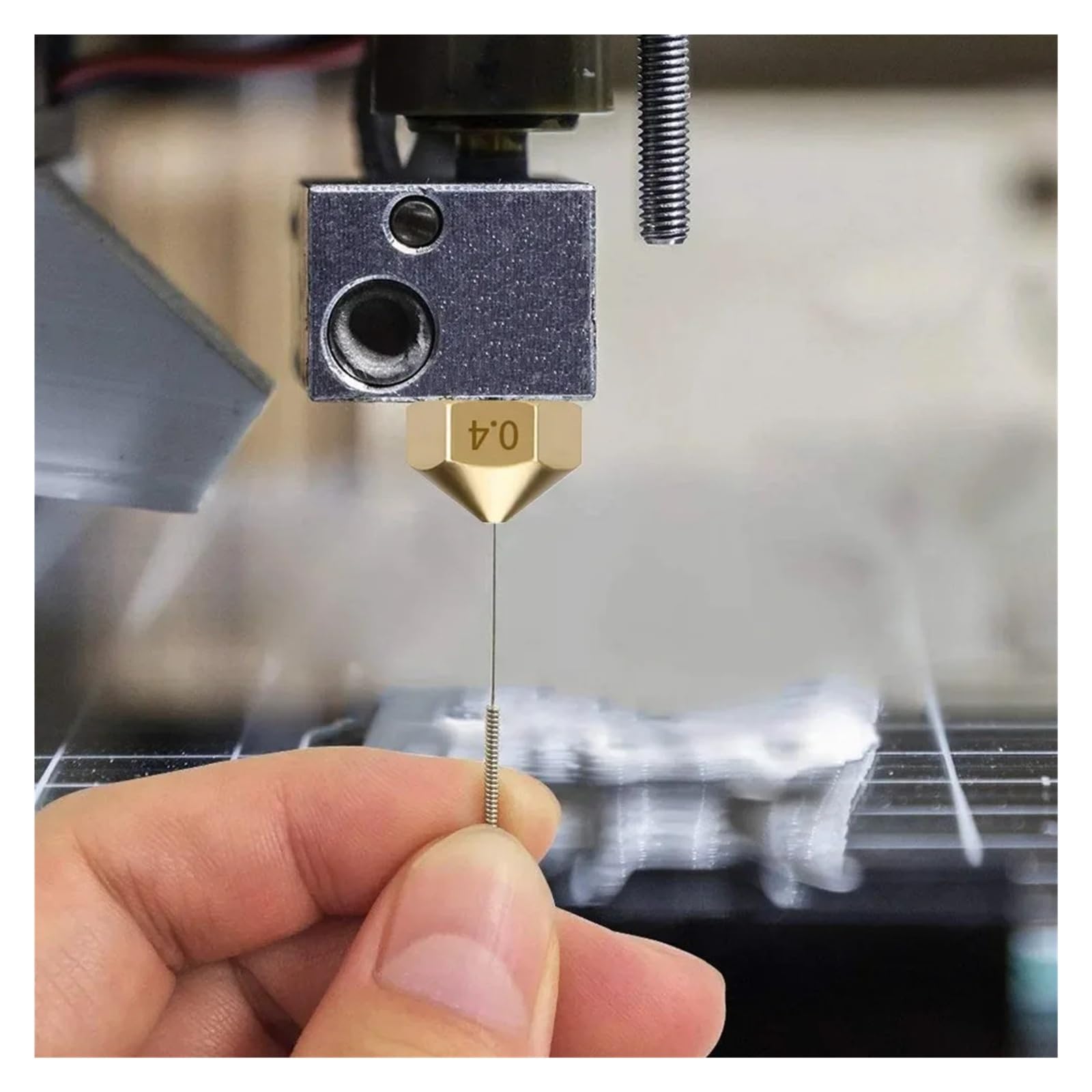 Juego 10pcs Boquillas Latón MK10 M7 0.2-1.0mm para Hotend 3D Printer