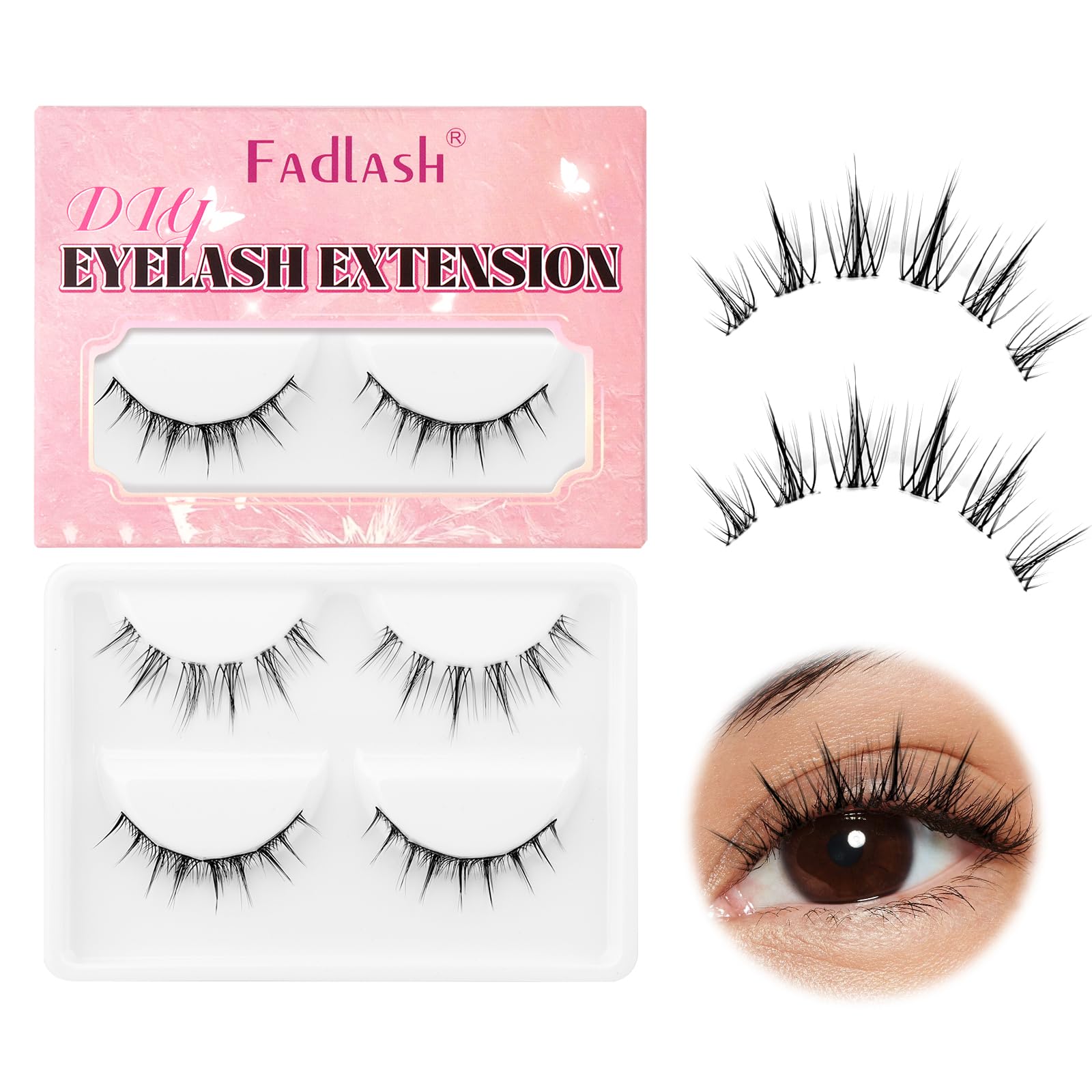 FADLASH Lash 120pcs 0.07mm D Curl 8-16mm 40D Mixed Trays Customizable DIY Eyelash Extensions for Beginners — view 167