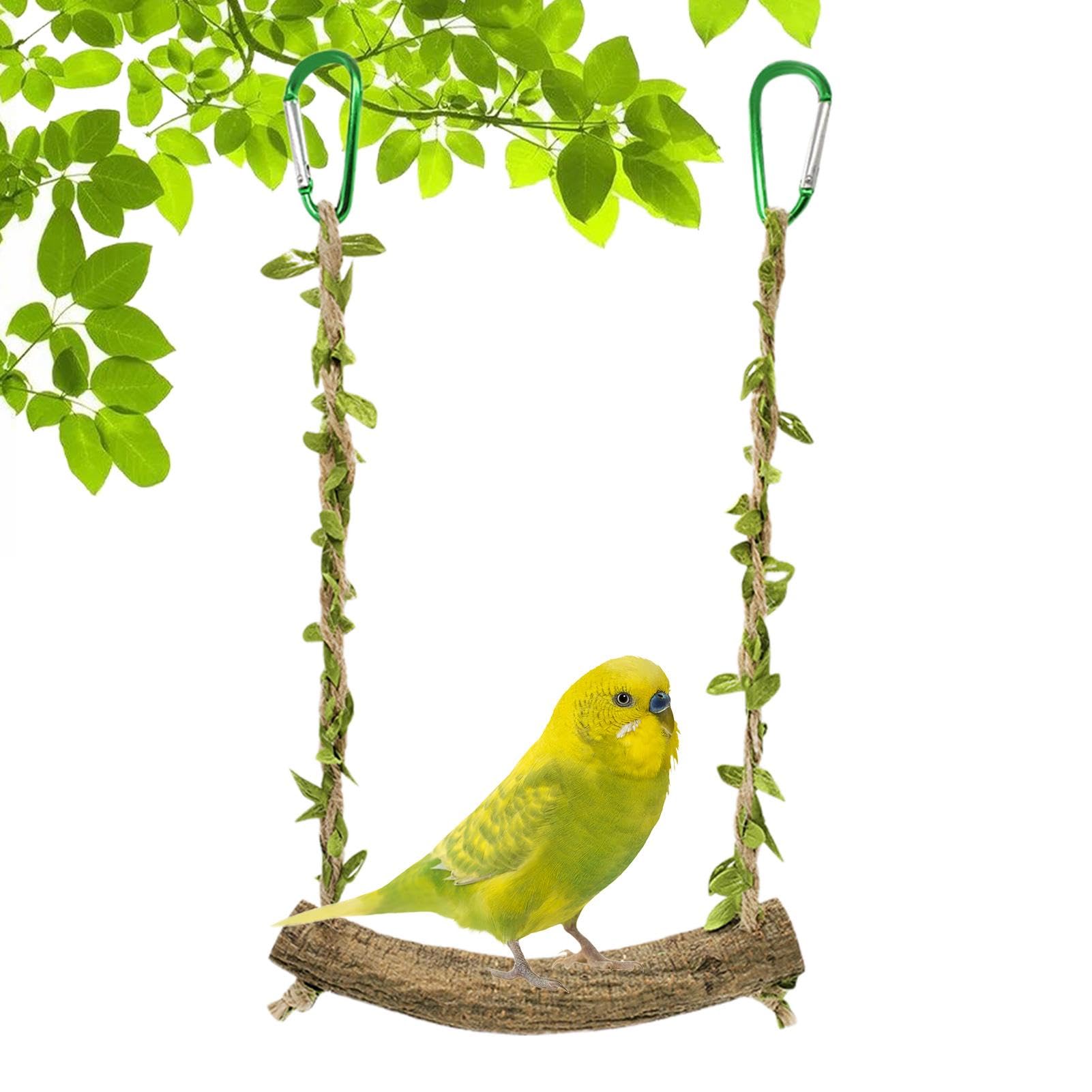 Budgie Swing - Giocattoli per uccelli in gabbia | Altalena per uccelli | Altalena per uccelli | Altalena per uccelli giocattolo da masticare per pappagalli altalena per pappagalli per gabbie